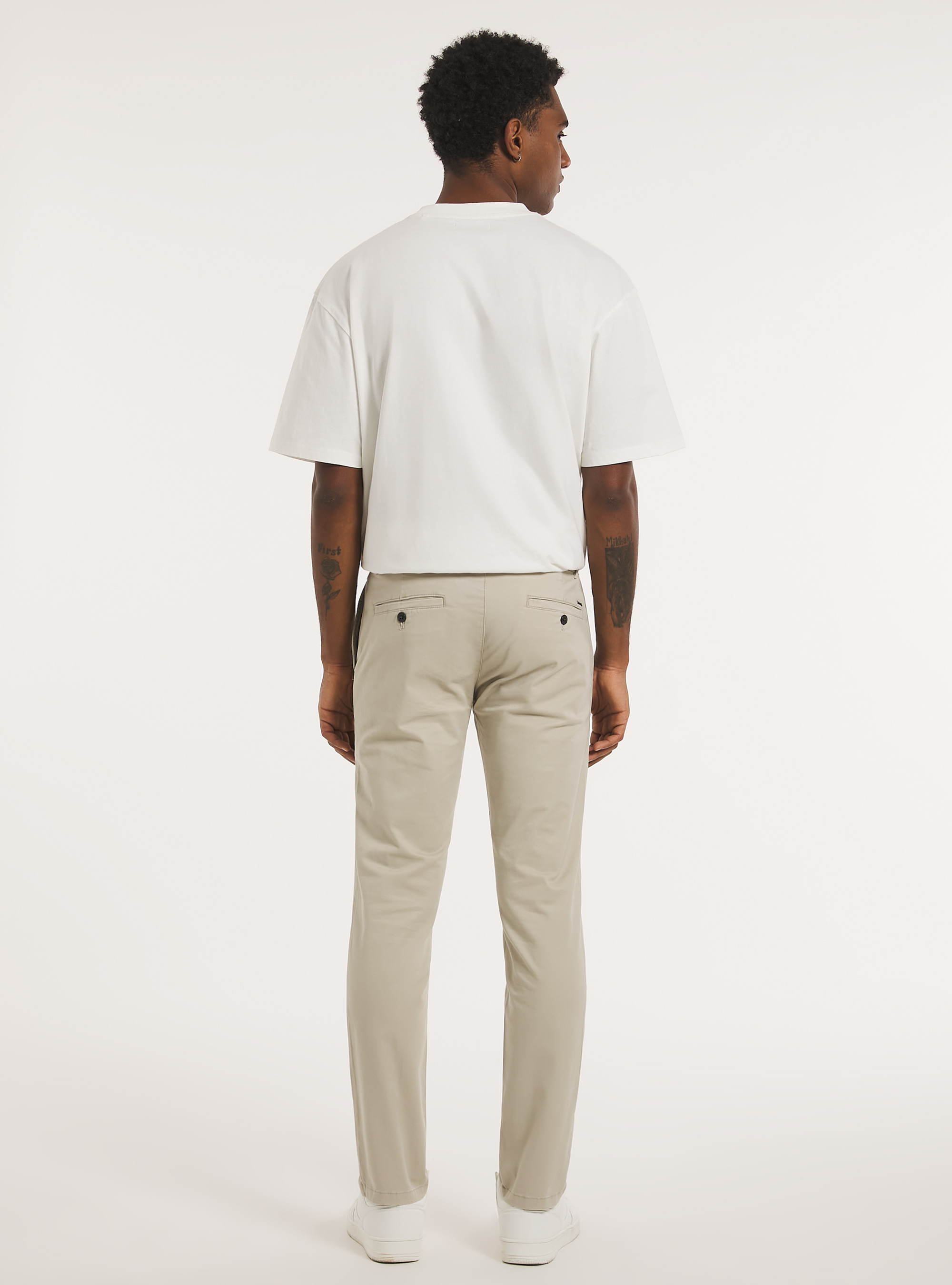 Skinny fit stretch twill chinos, BG2 BEIGE MEDIUM