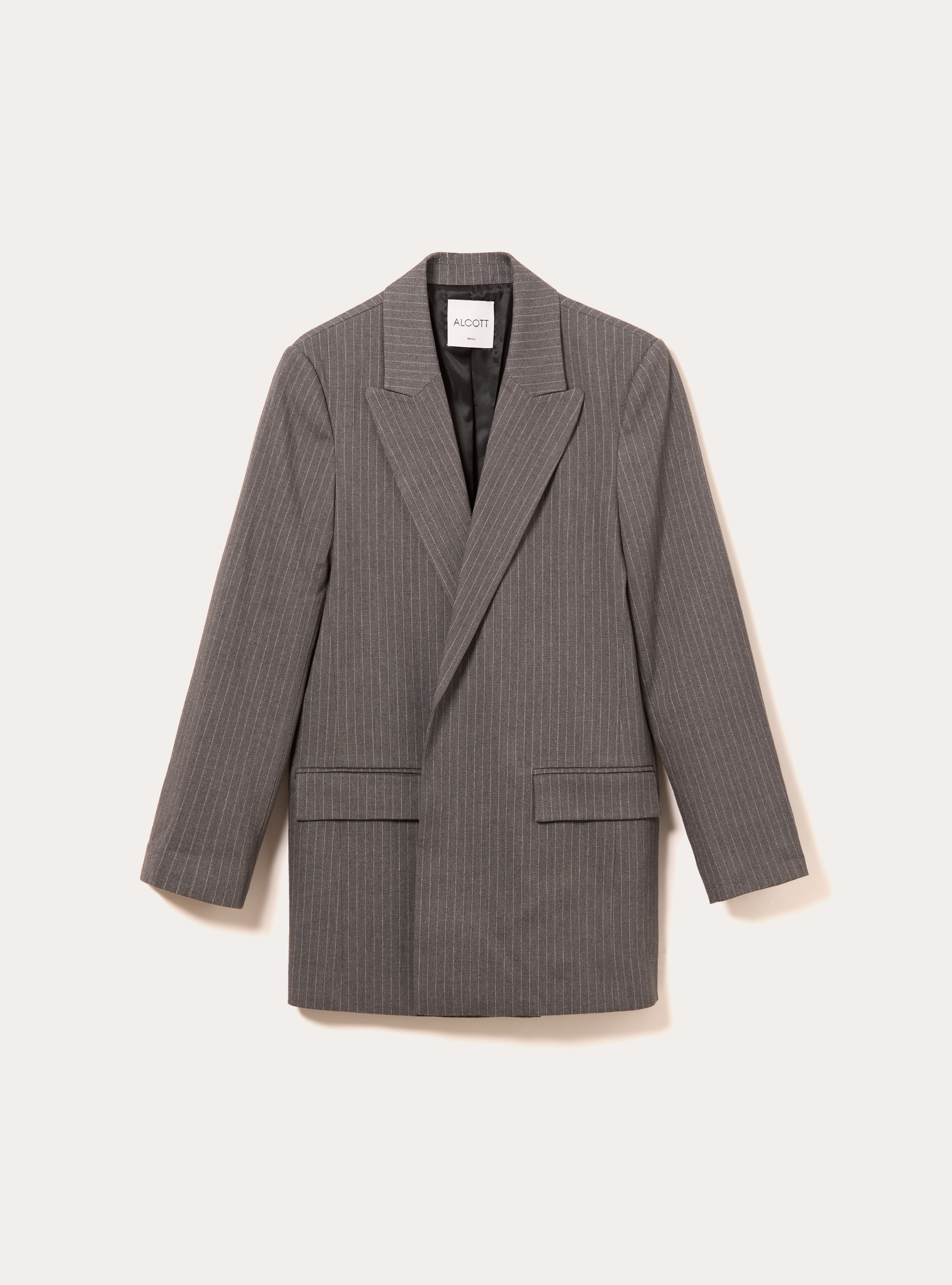 Blazer estampado, MGY1 GREY MEL DARK