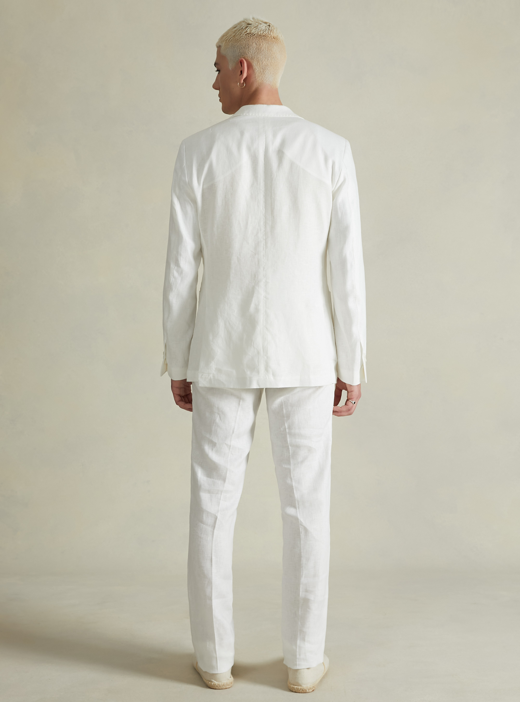 Pure Linen Jacket, WH1 OFF WHITE