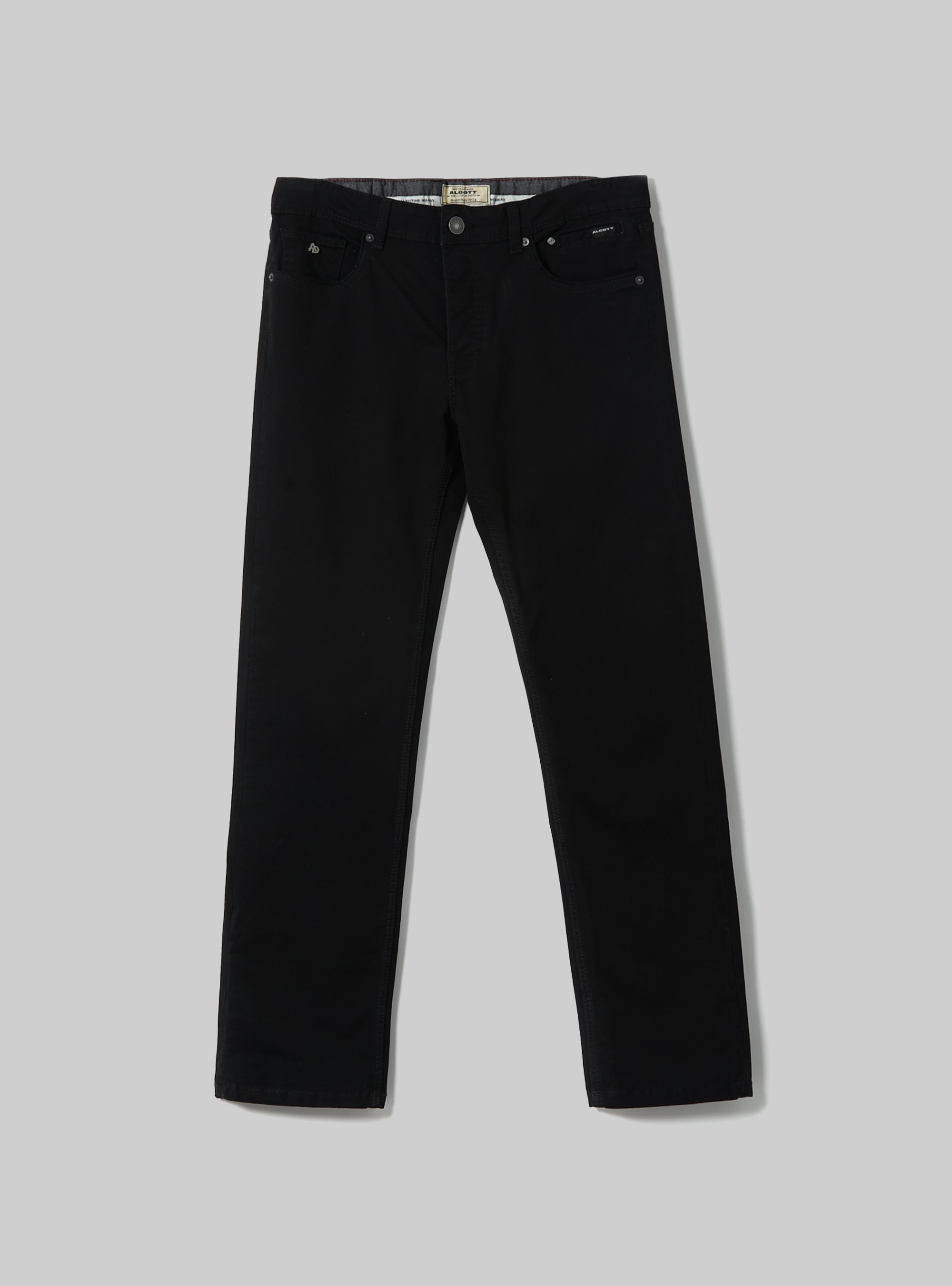 Pantalones ajustados de algod&oacute;n, BK1 BLACK