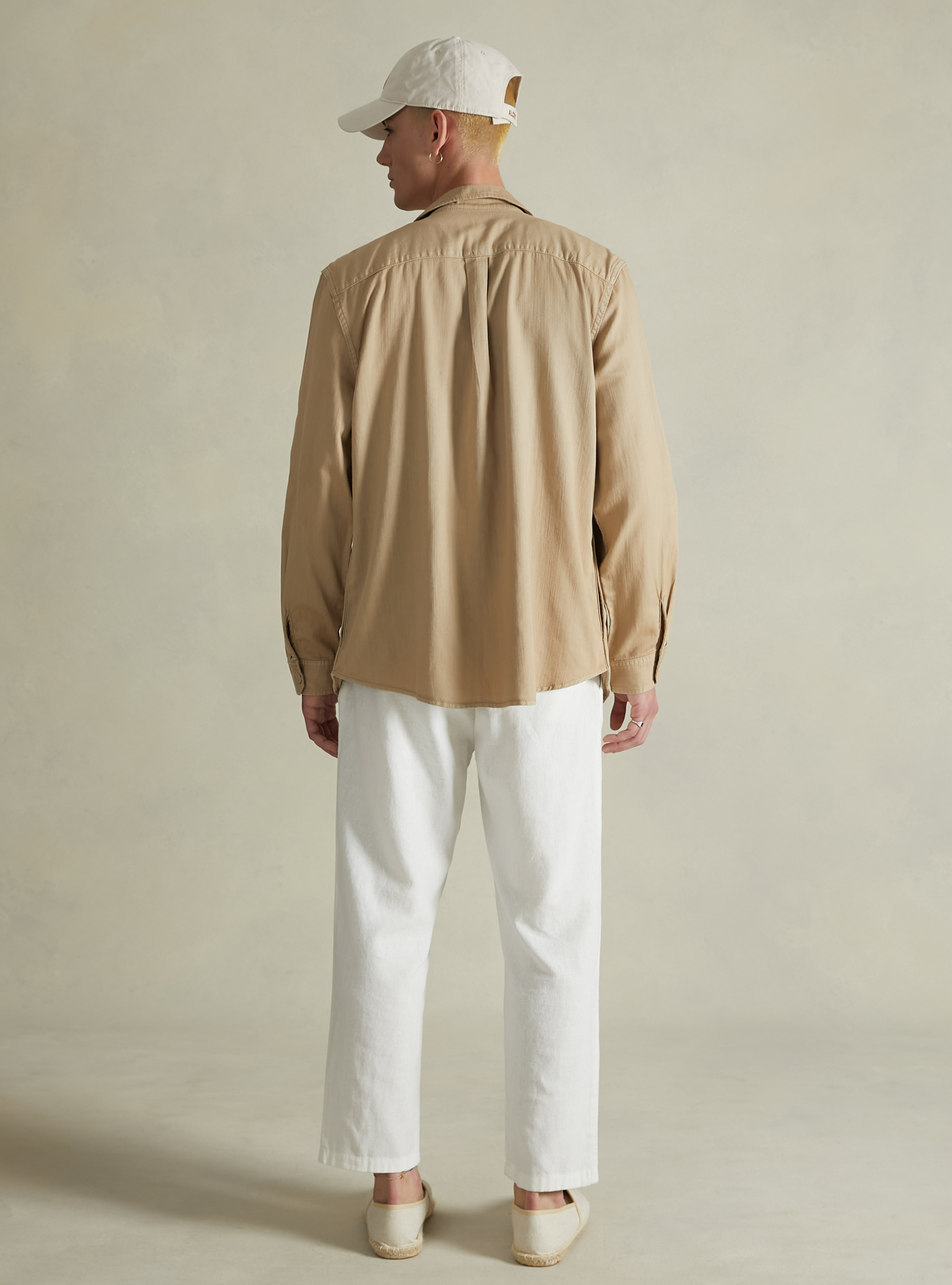 Linen blend shirt jacket, BG2 BEIGE MEDIUM