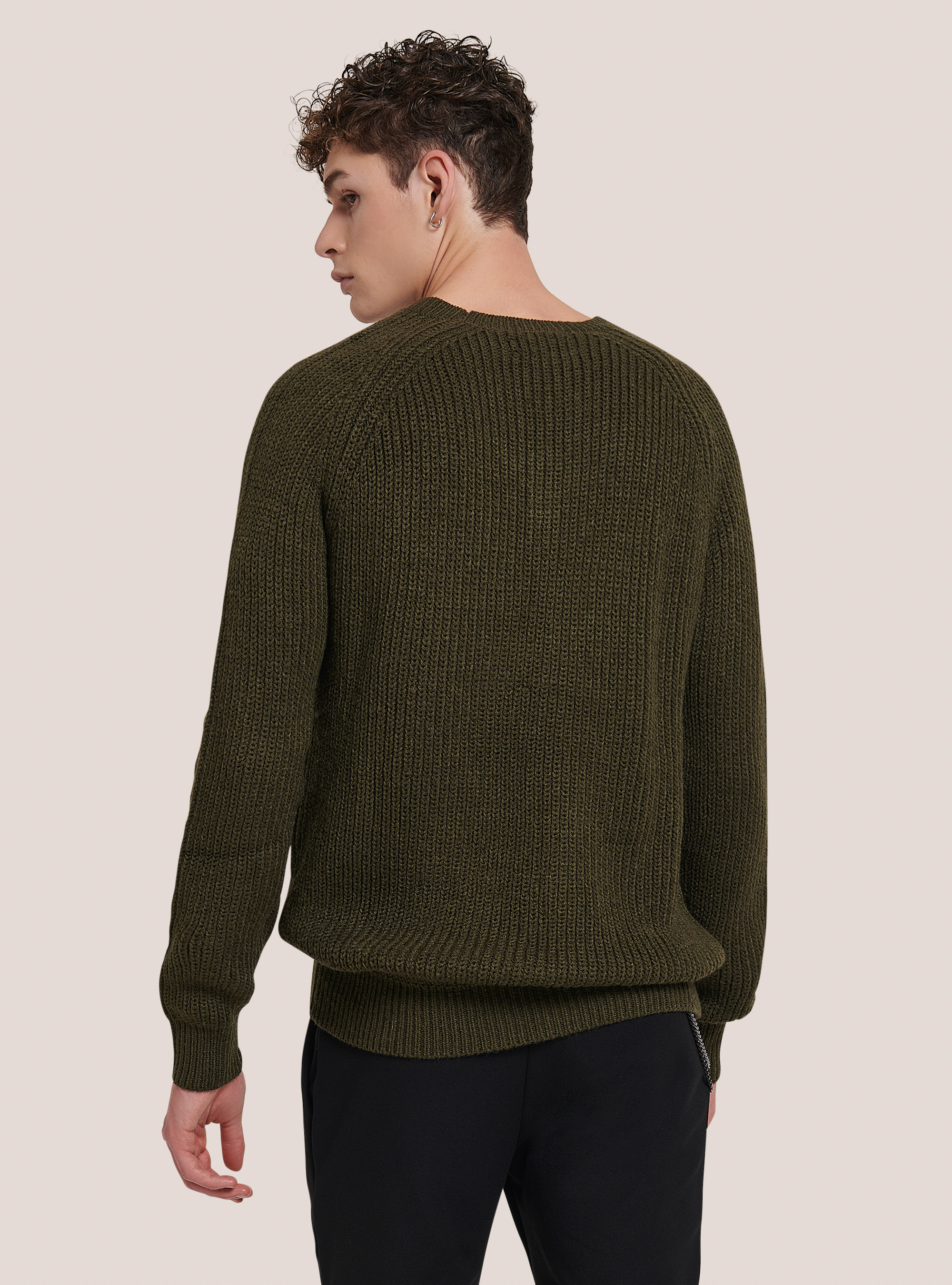Pullover mit Rundhalsausschnitt und englischer Rippung, C6706 KAKY