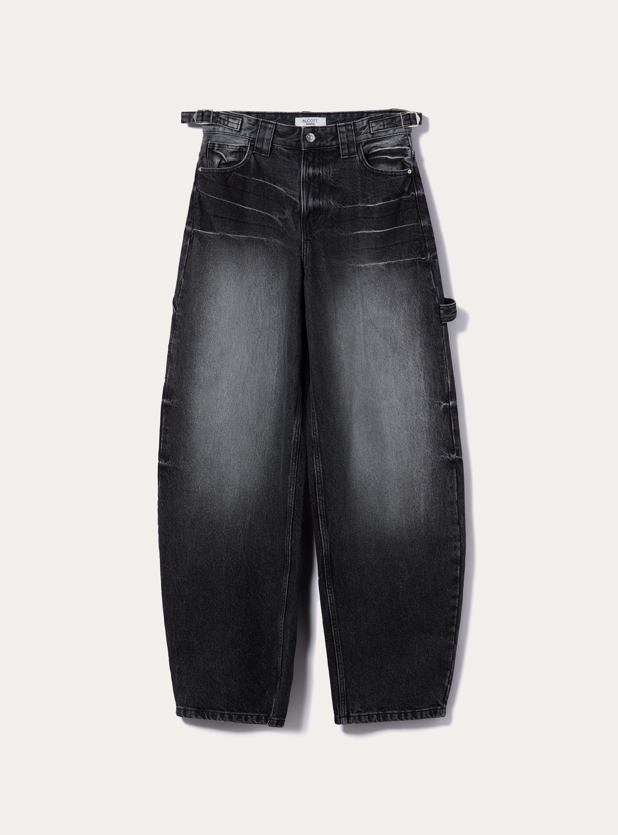 【YOURNUS】Stepper Big Balloon Wide Denim Wide-leg Curve Design Denim Jeans WN2795 – WONDER NOAH