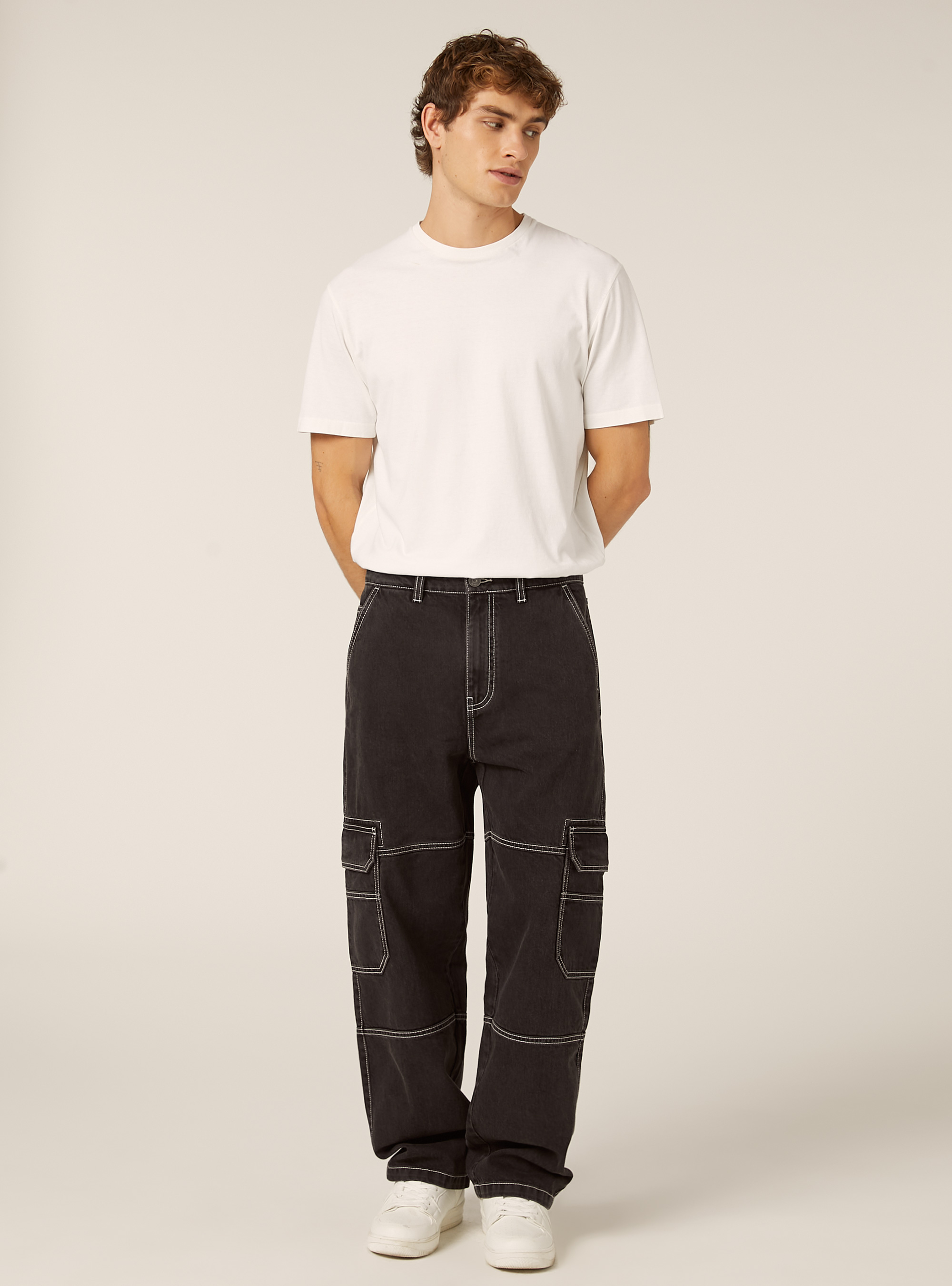 Cargo jeans, D000 BLACK