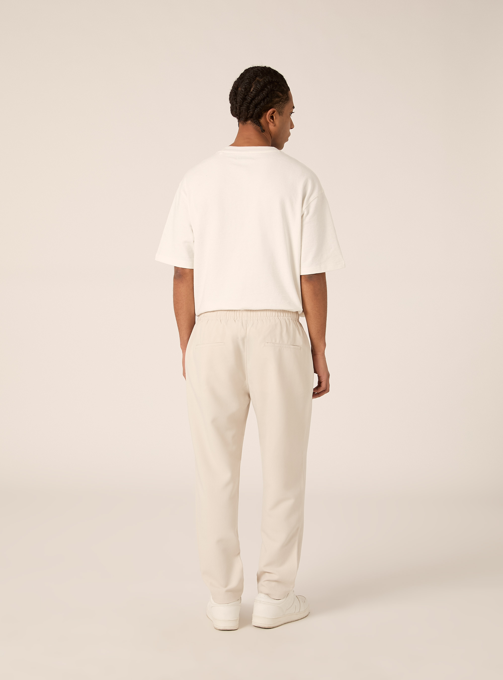 Twill jogger trousers, BG3 BEIGE LIGHT