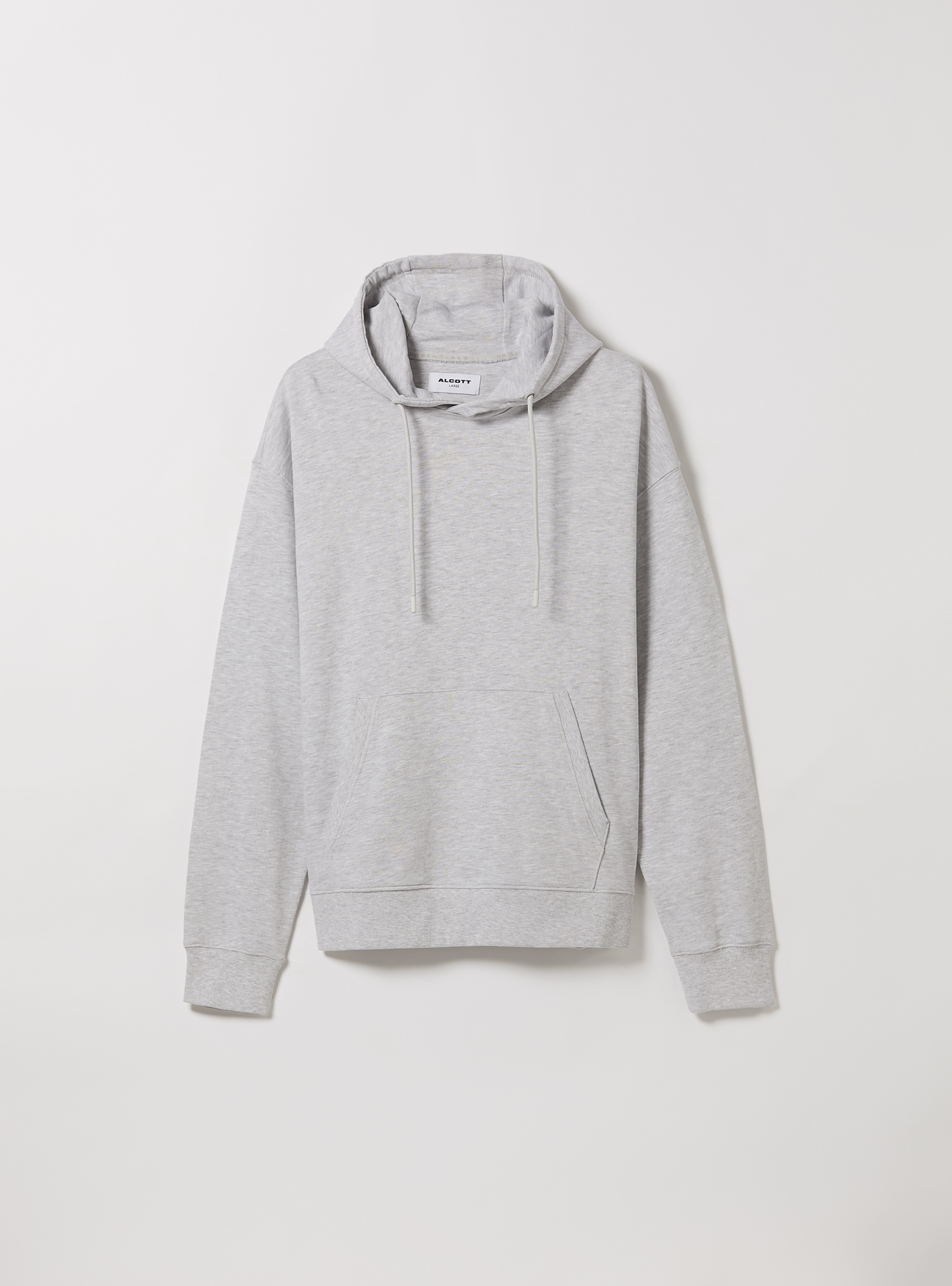 Sweatshirt with hood and pouch pocket, MGY3 GREY MEL LIGHT