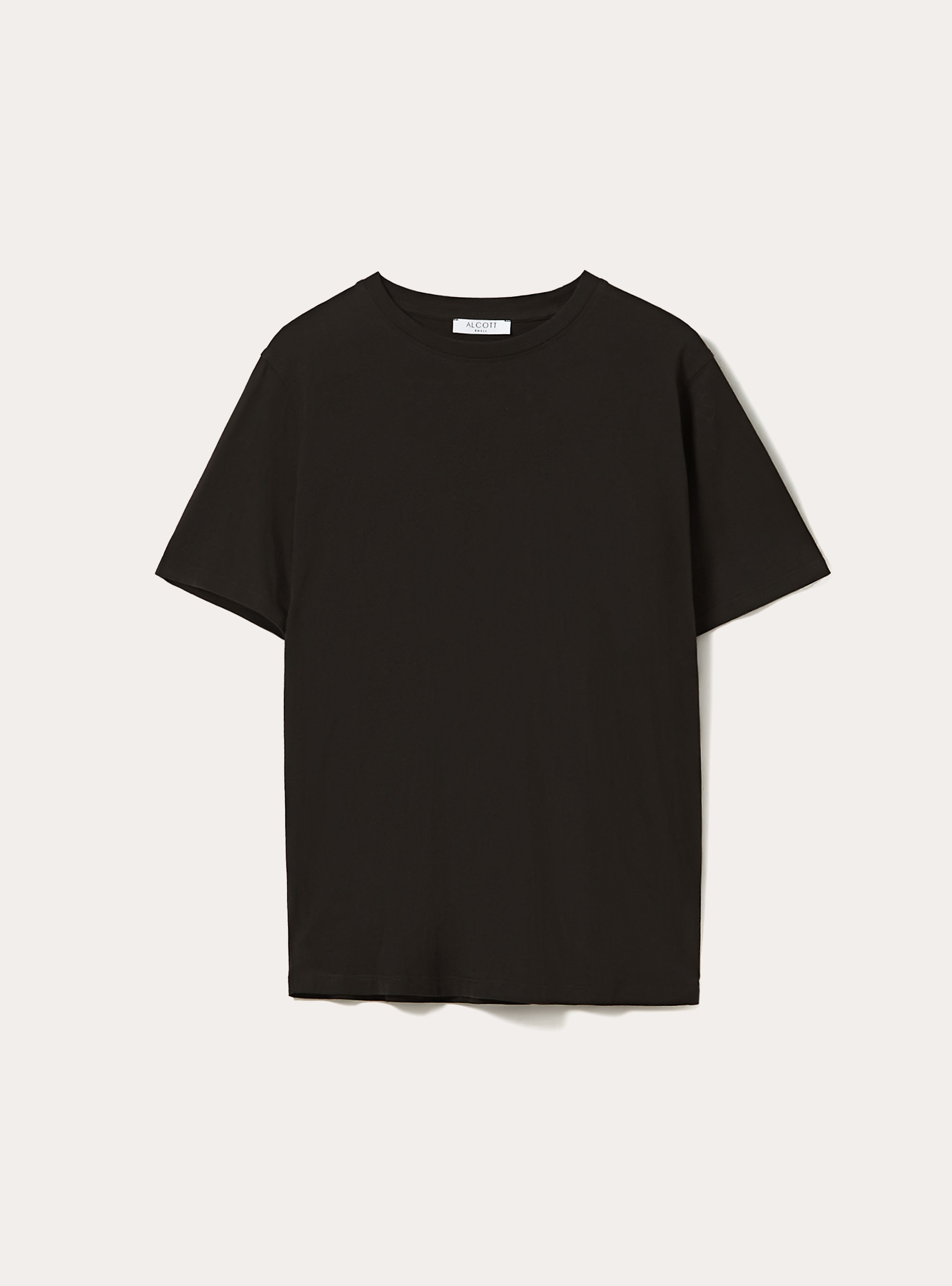 Crew-neck cotton T-shirt, BK1 BLACK