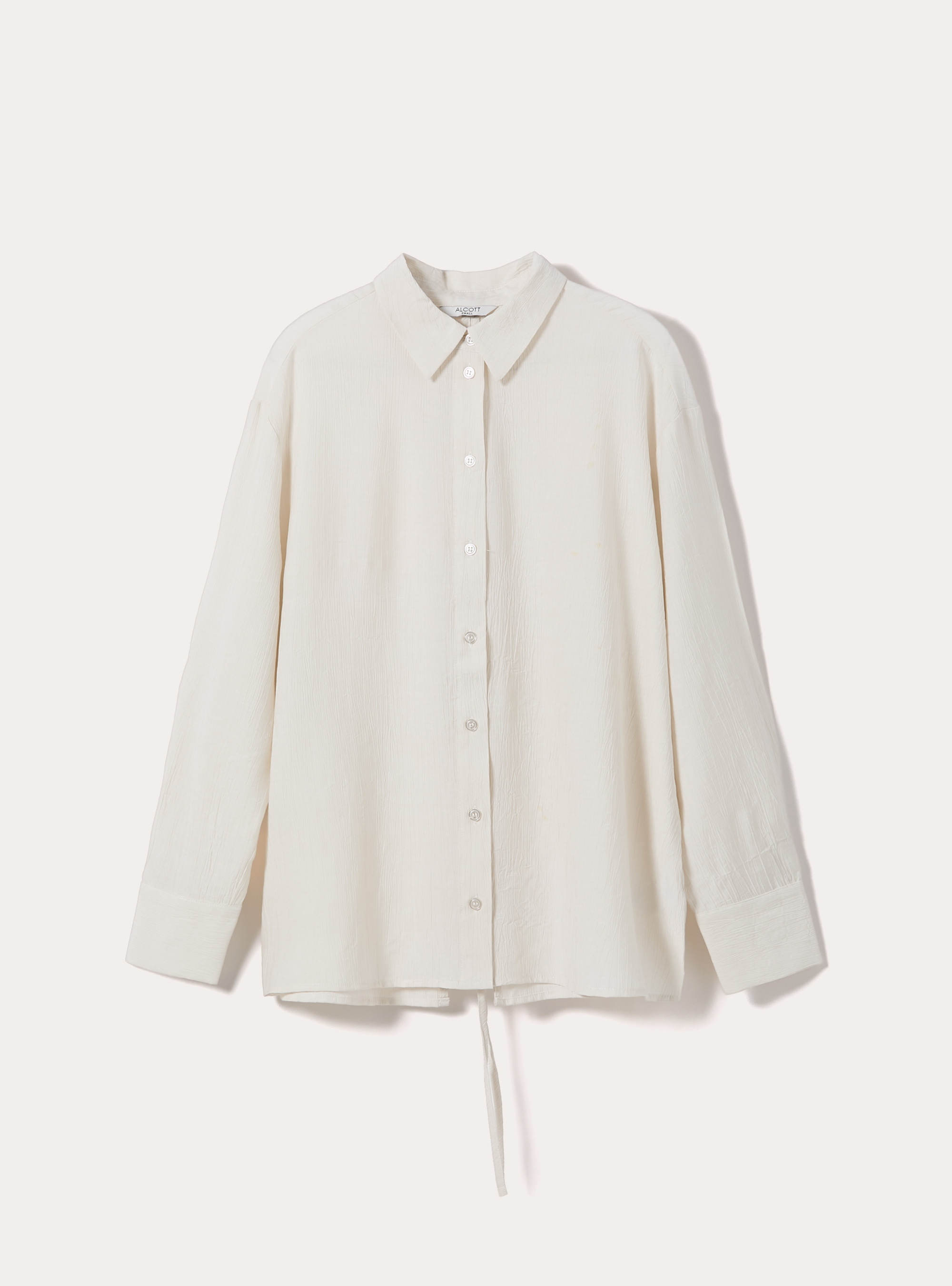 Camicia in crepe con lacci sul dietro, WH2 WHITE