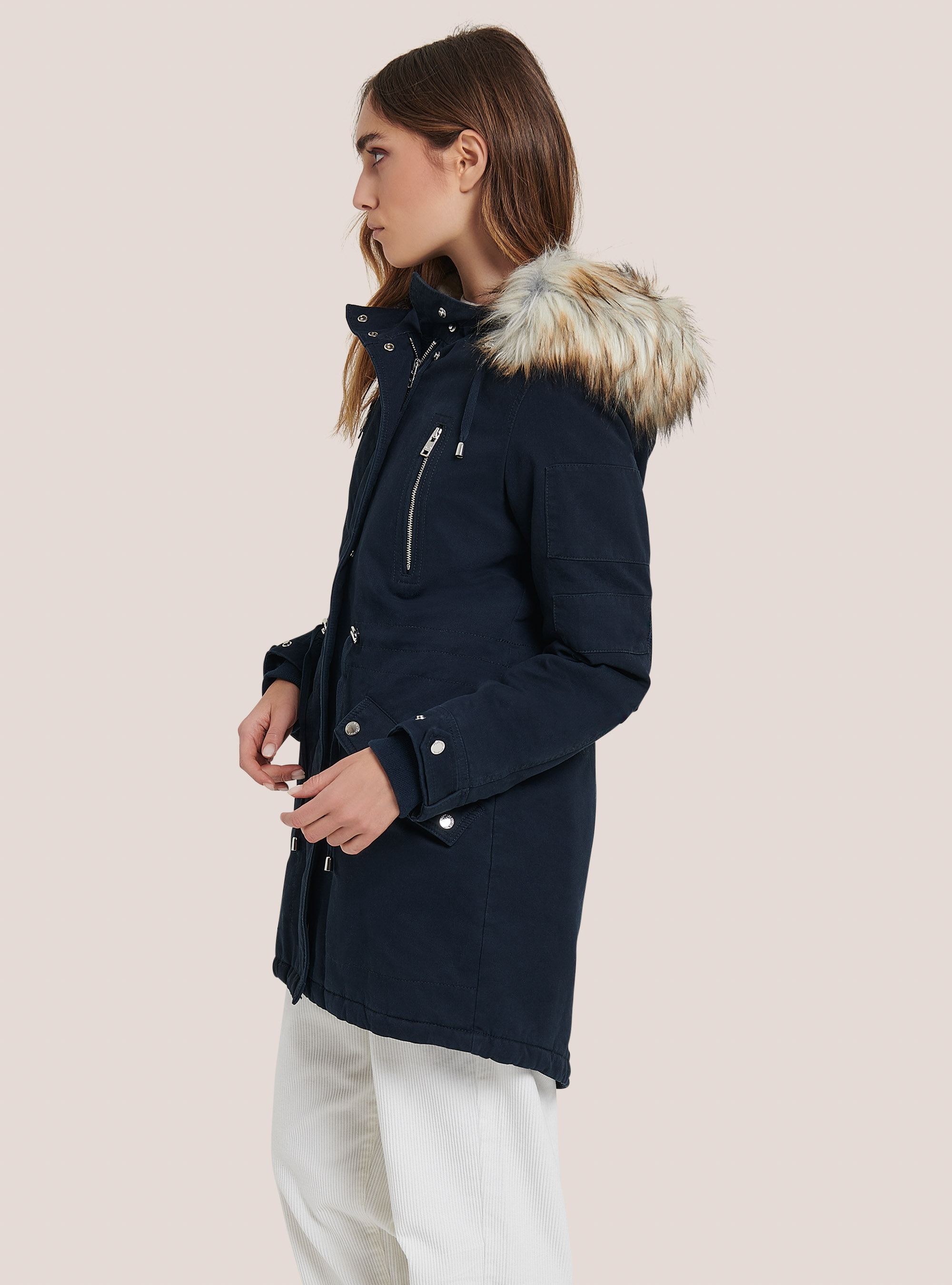 Giubbotto parka imbottito, BLU MARINO