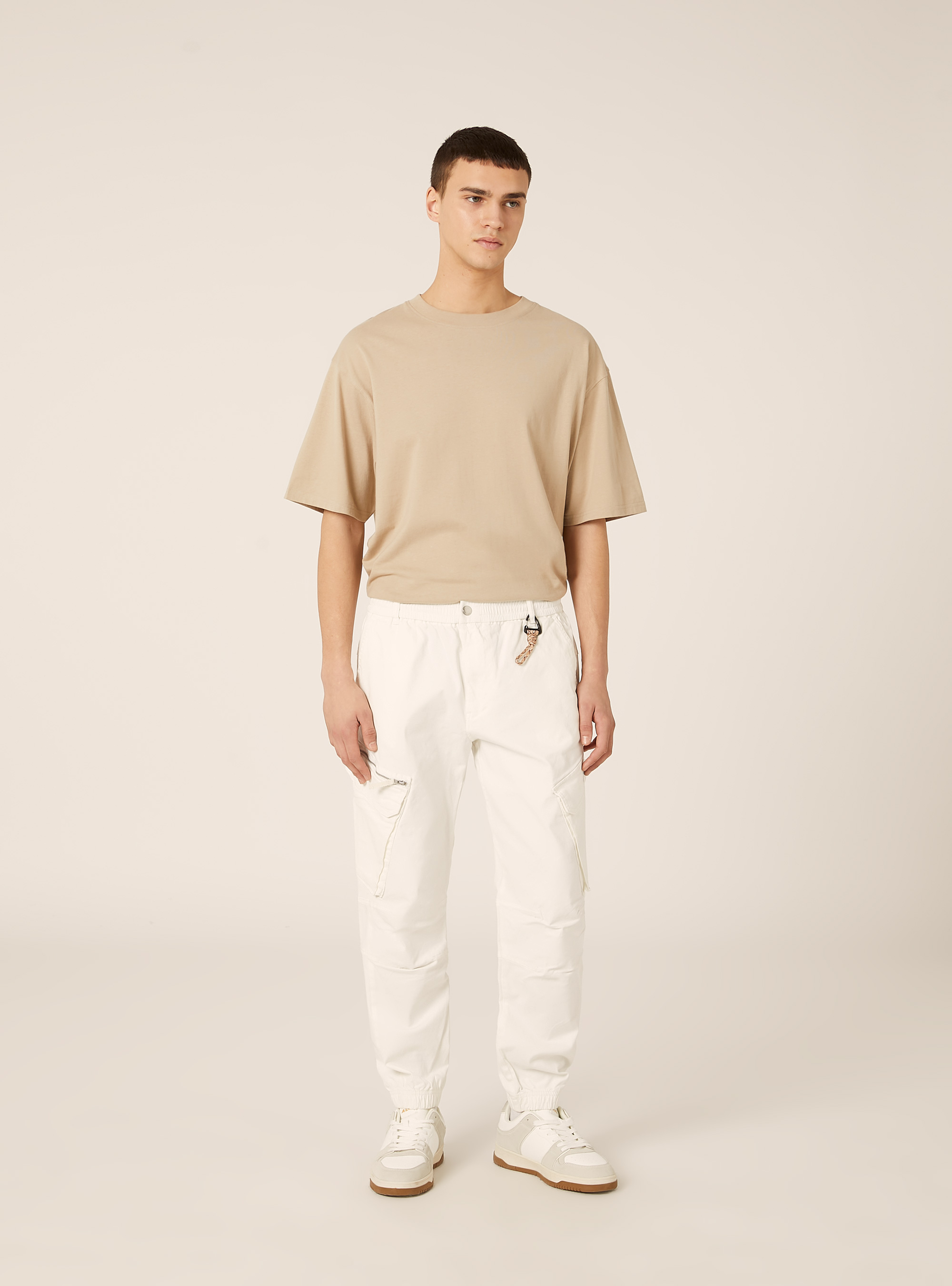 Cargohose aus Twill, WH1 OFF WHITE