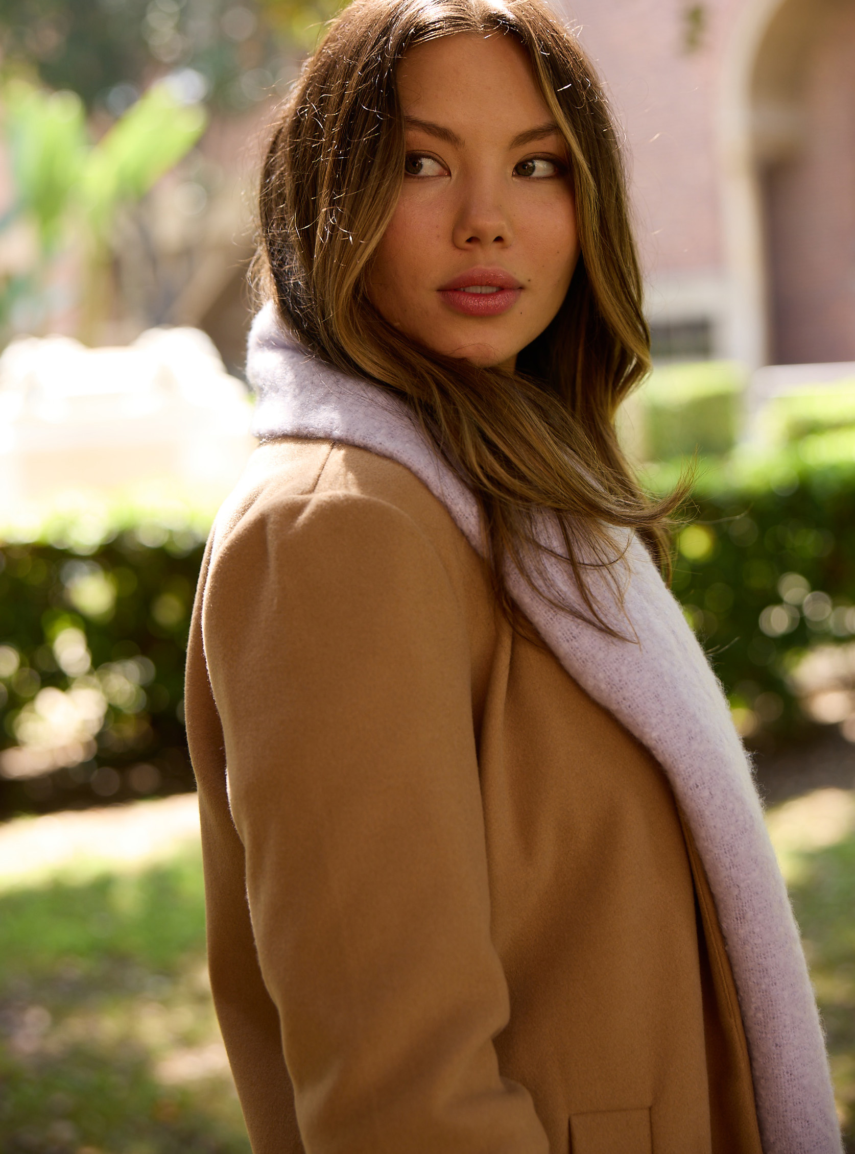 Cappotto in maglia garzata, C5603 TOBACCO