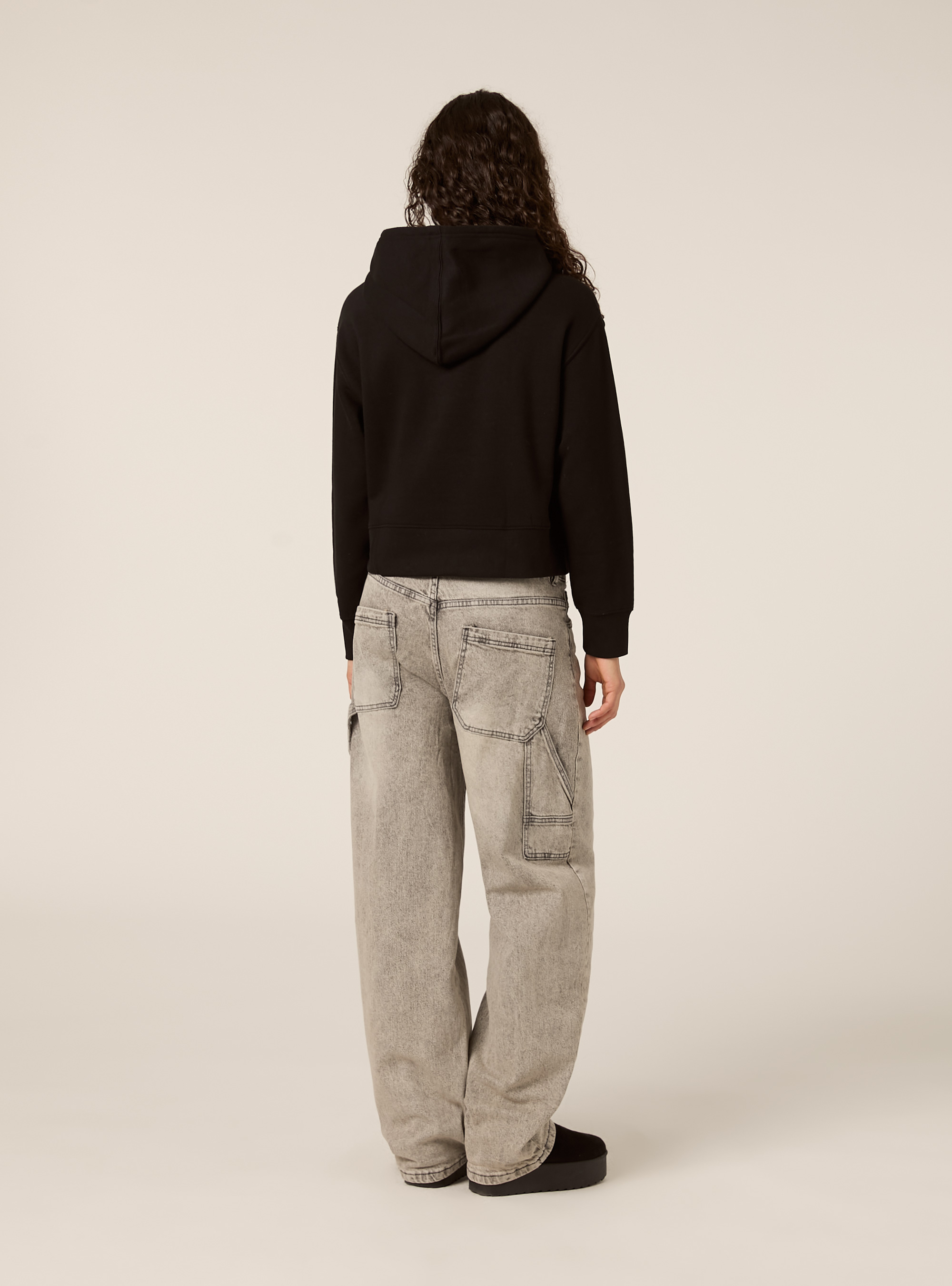 Felpa boxy con cappuccio the grinch, BK1 BLACK