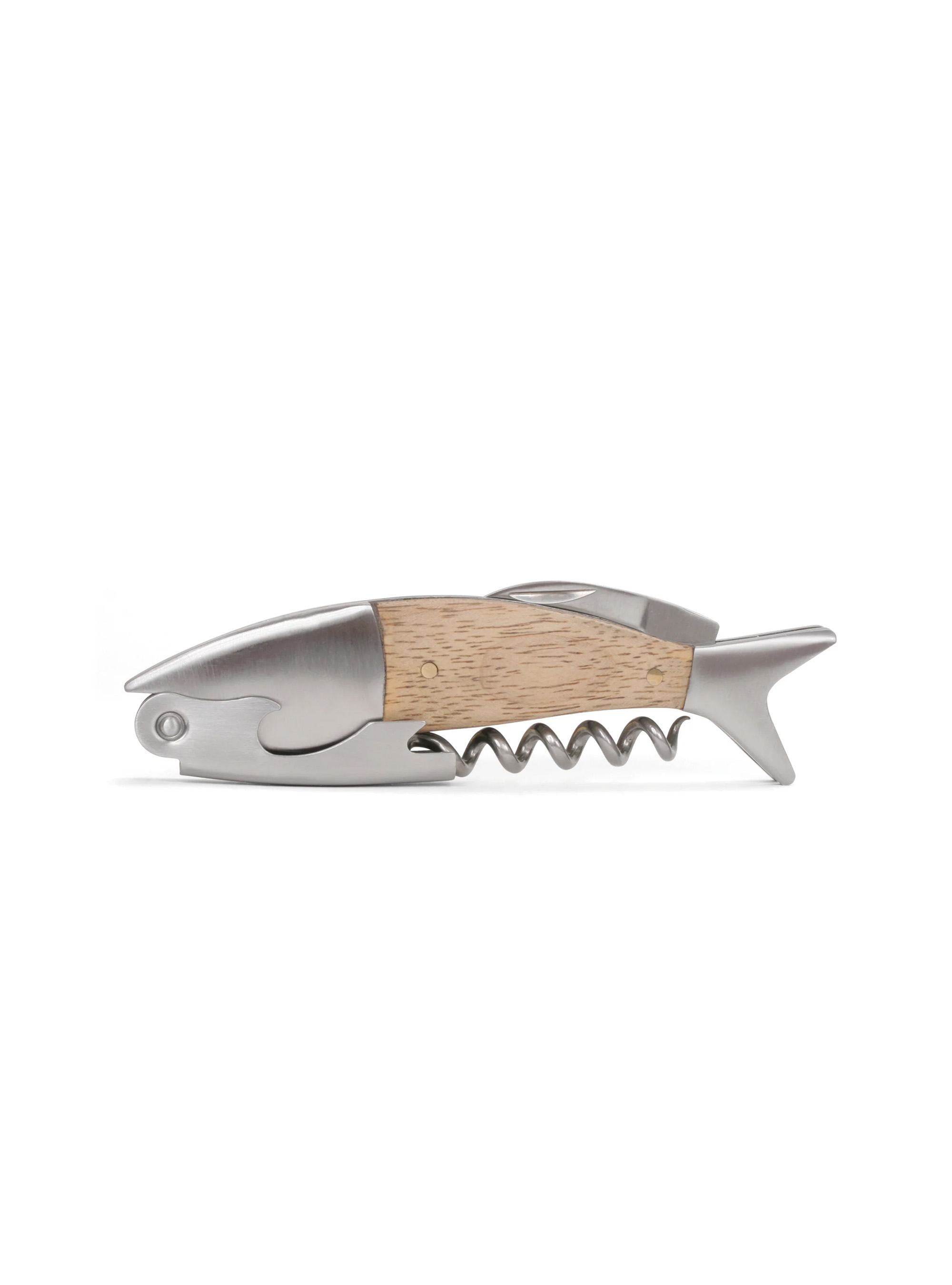 Light Wood Fish Corkscrew, 
