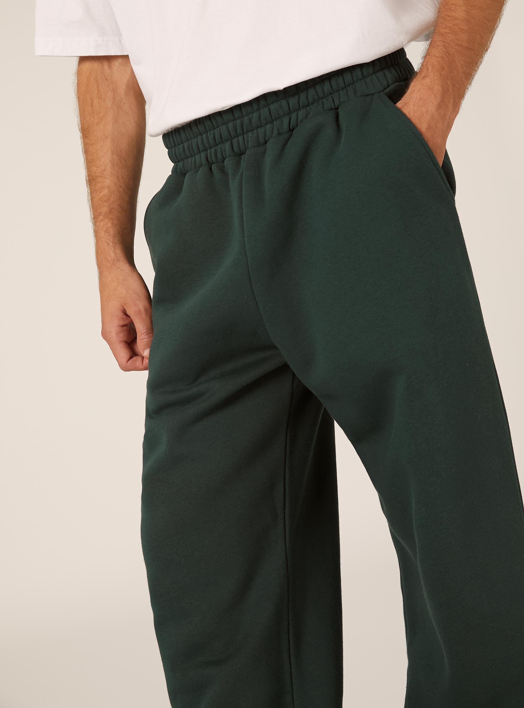 Loose-Fit-Hose aus Sweatshirtstoff, GN1 GREEN DARK