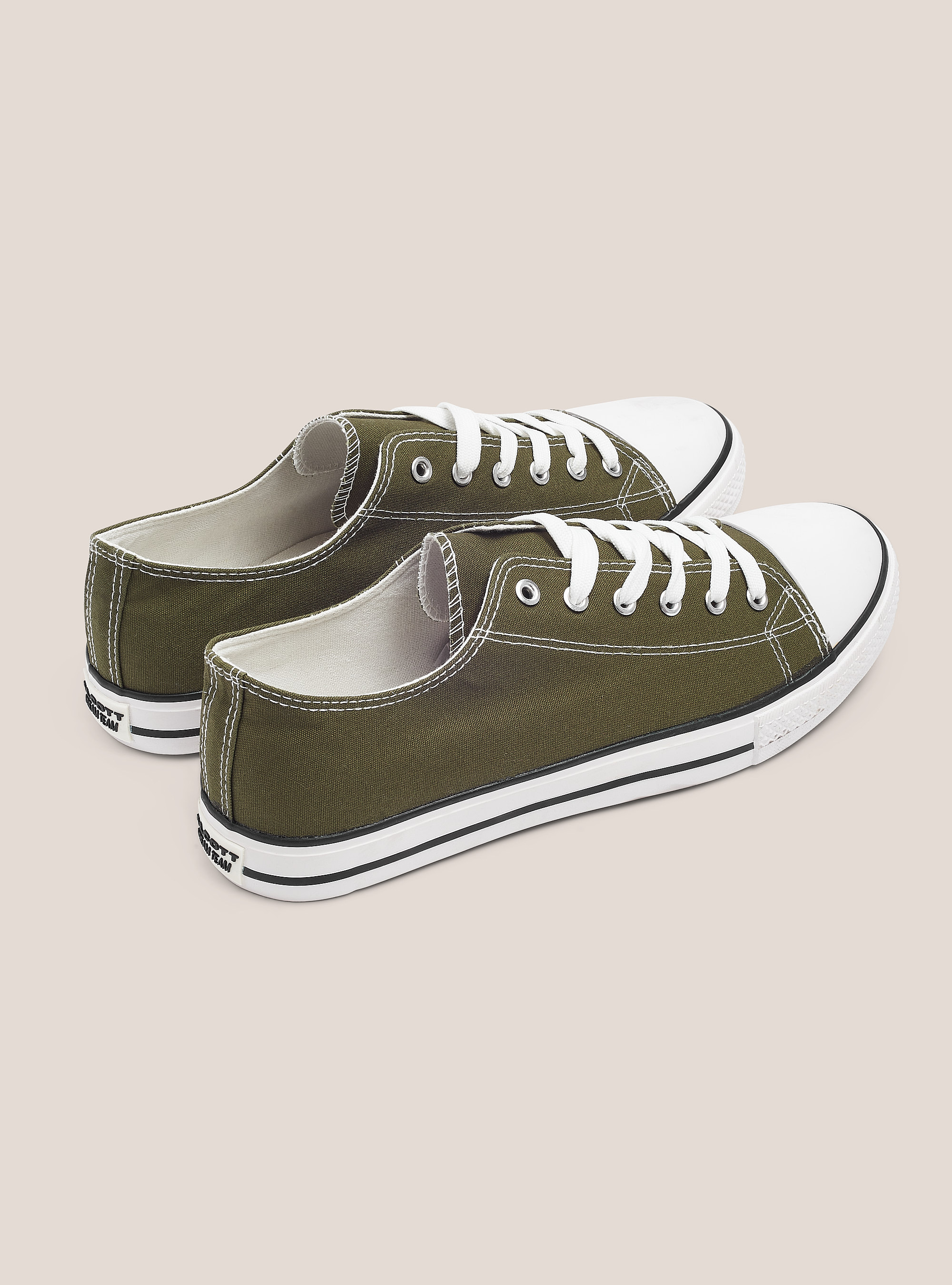 Low trainers in light fabric, C5587 KAKY