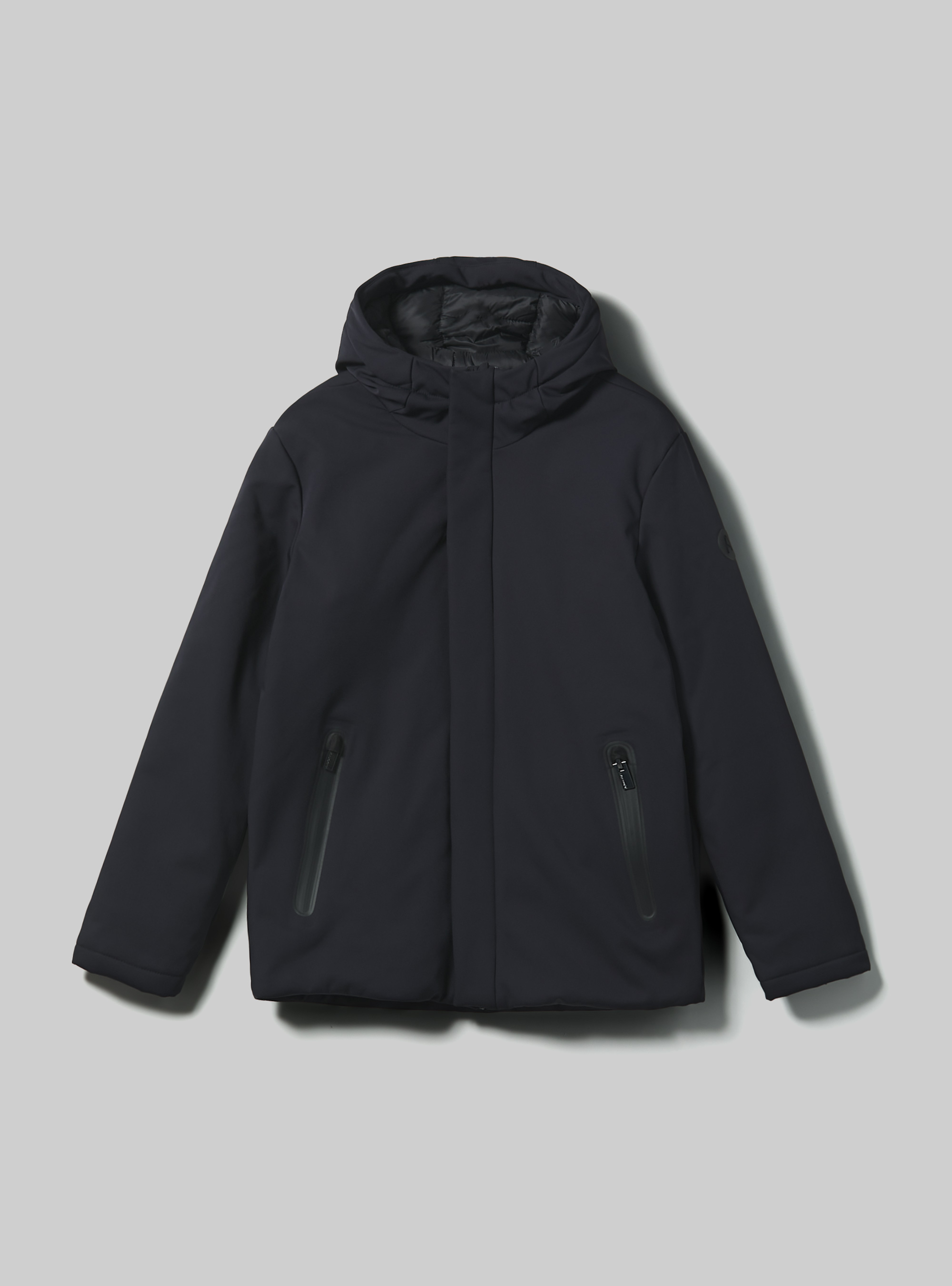 Technical fabric jacket with recycled padding, NA1 NAVY DARK
