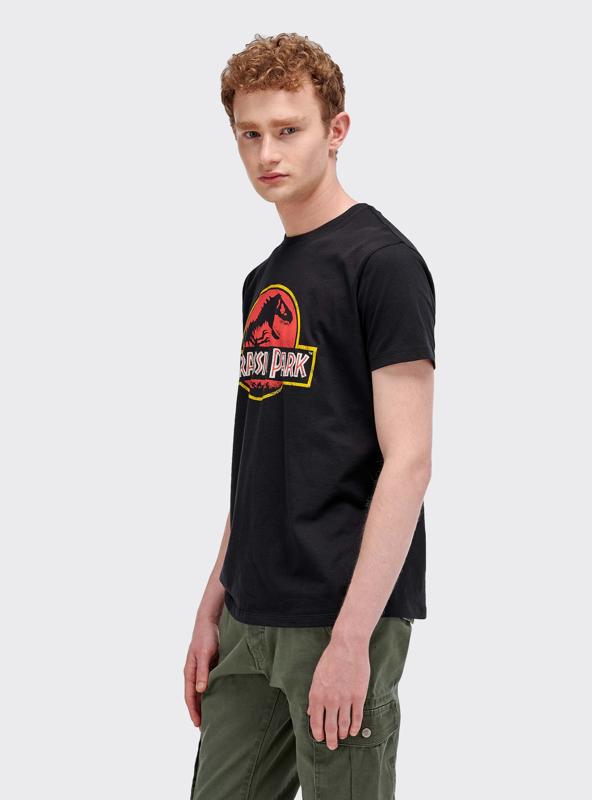 T-shirt Jurassic Park, NEGRO