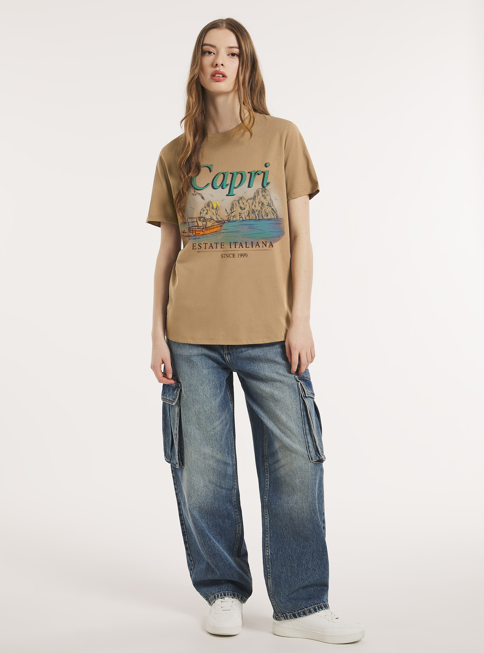 Capri Capsule Genderless T-shirt, CR3 CREAM LIGHT