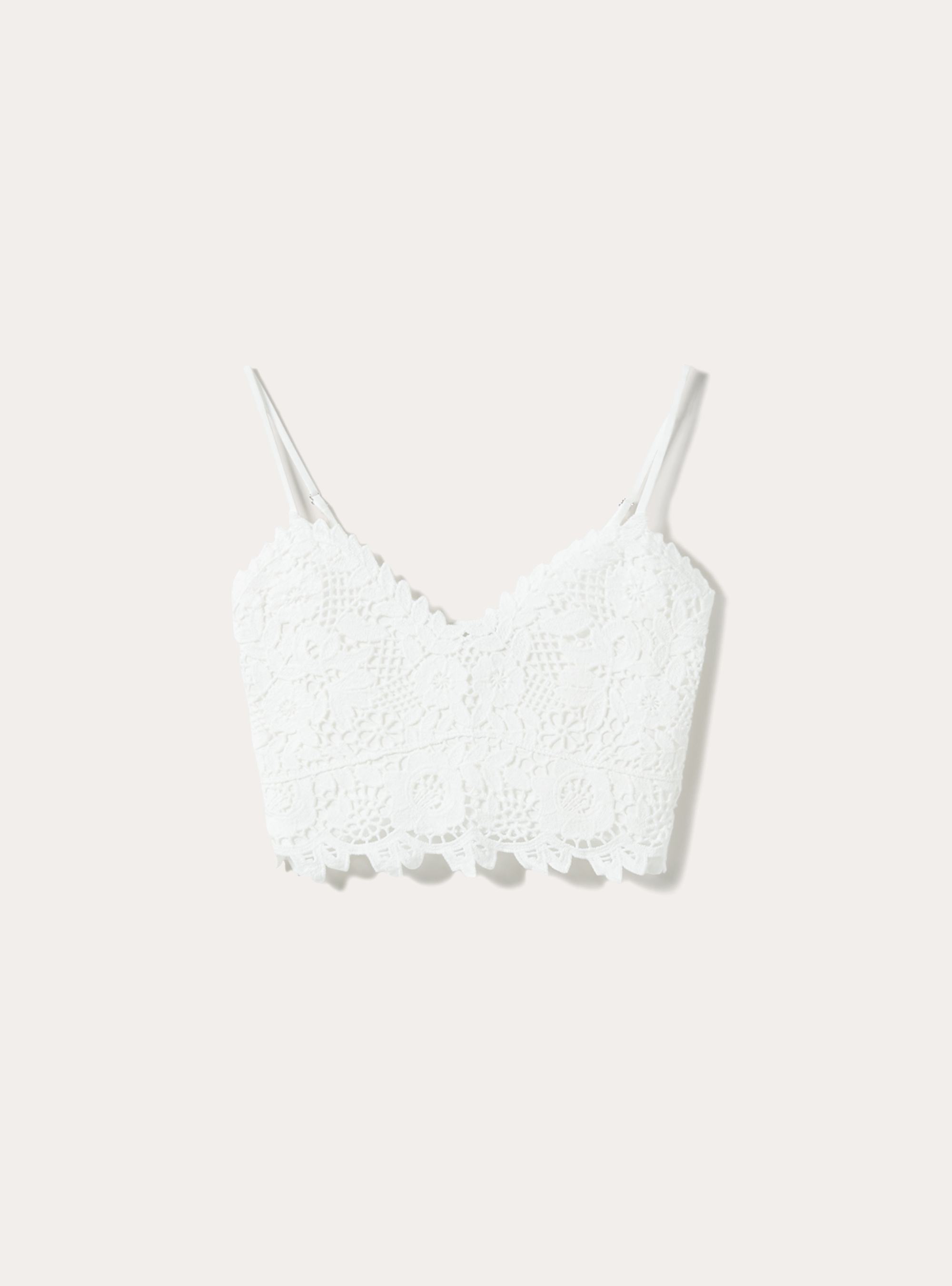 Crochet top with braces, WH2 WHITE