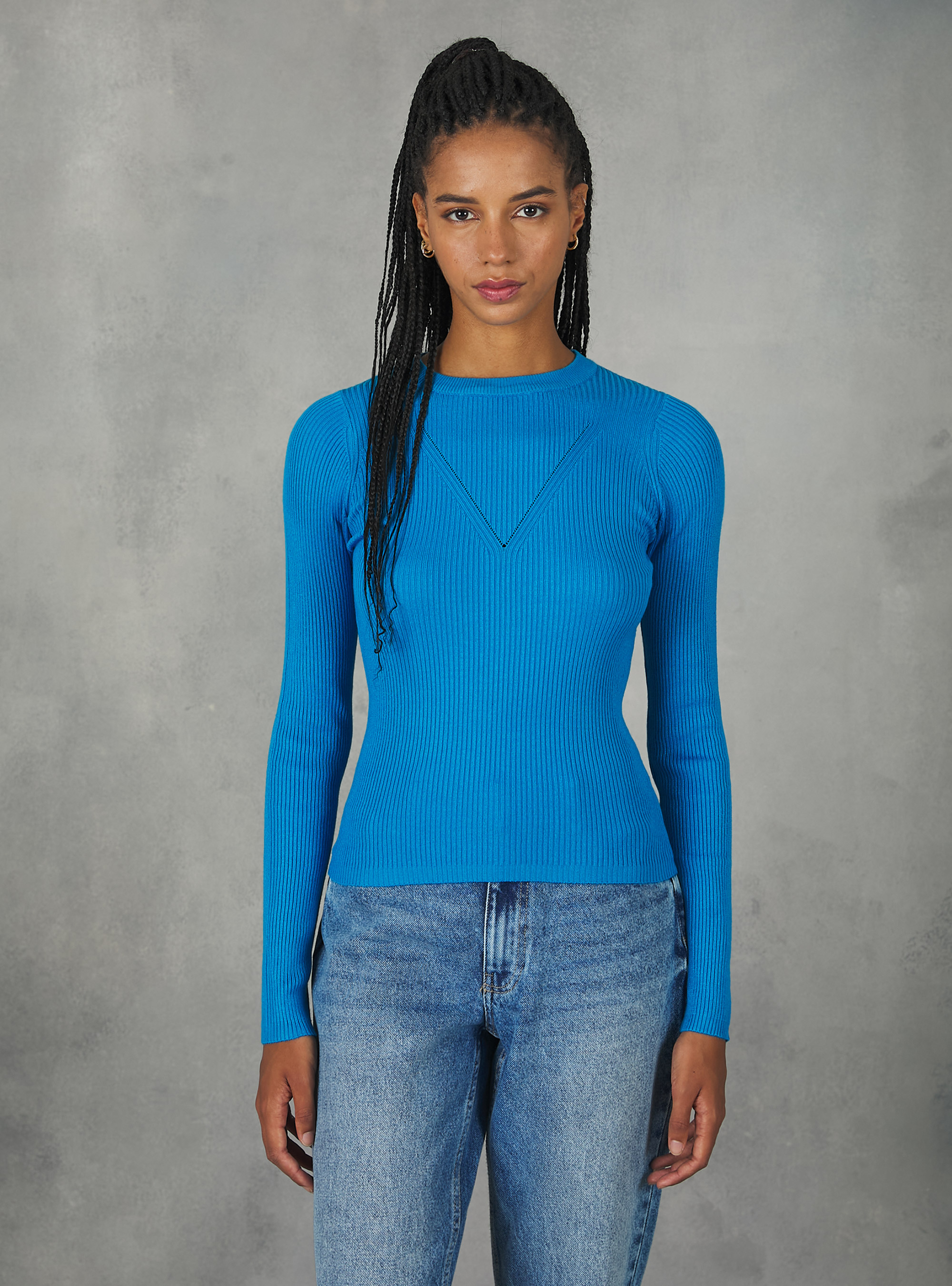 Pullover with V motif, RY2 ROYALE MEDIUM