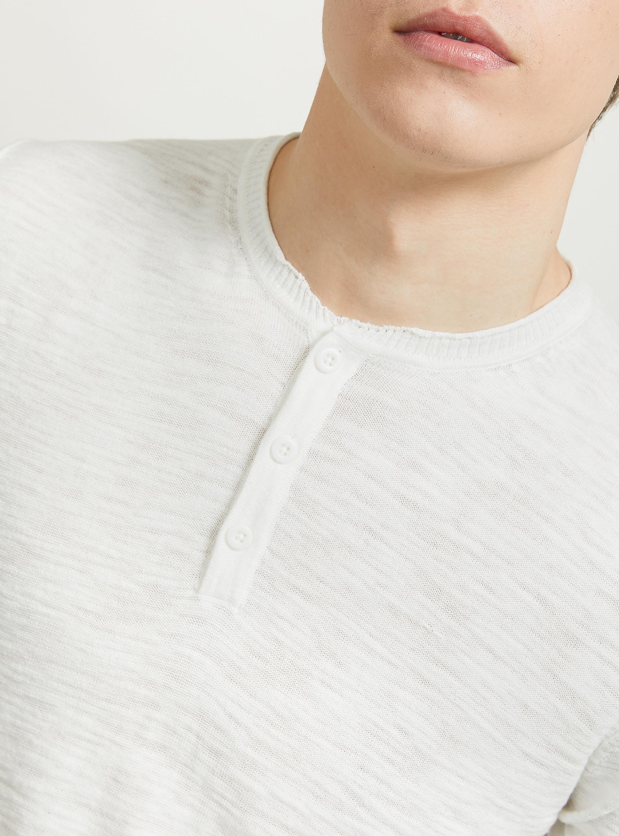 Short-sleeved serafino pullover, WH2 WHITE