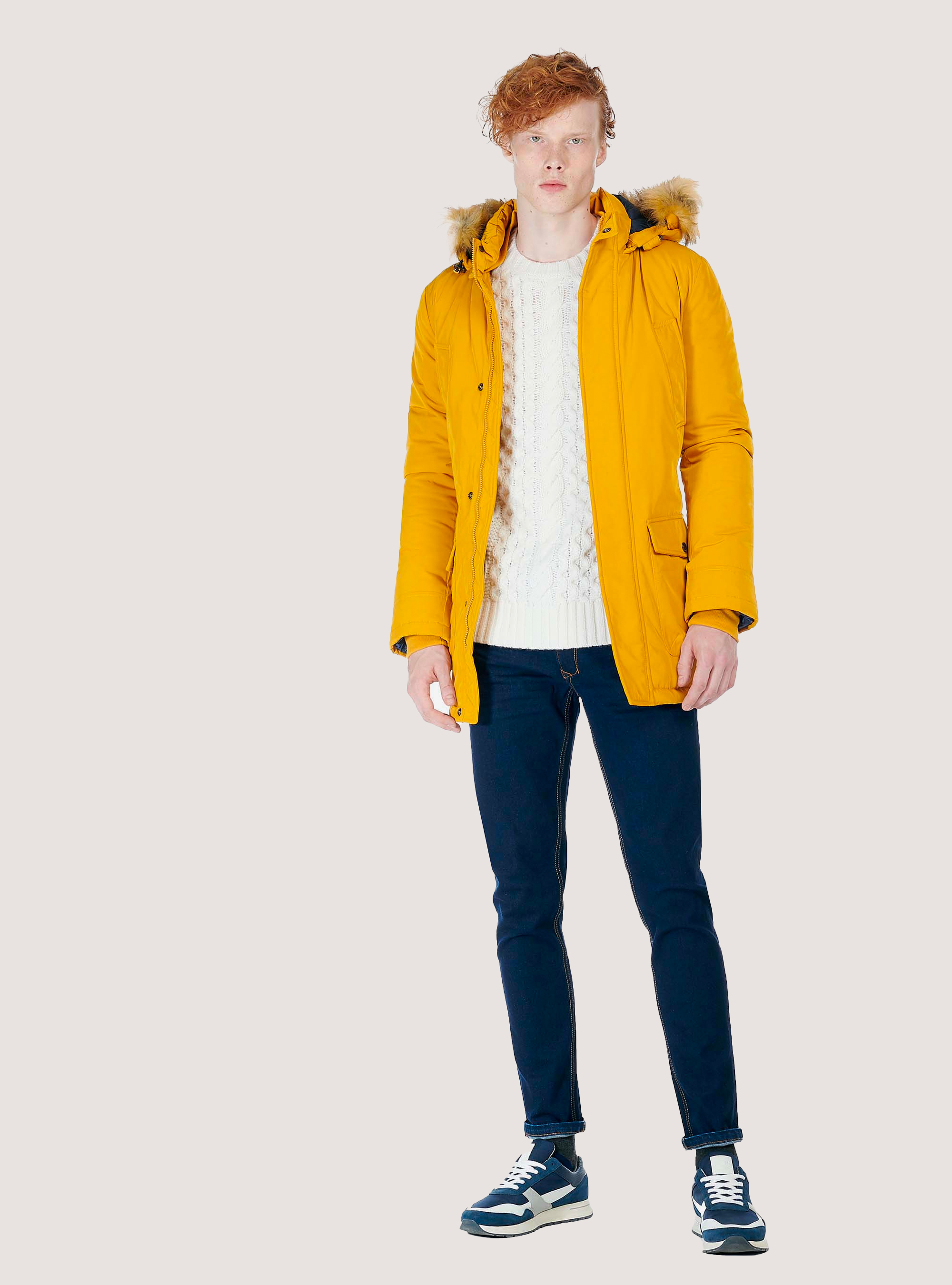 PARKA PADDED JACKET, C7751 SENAPE