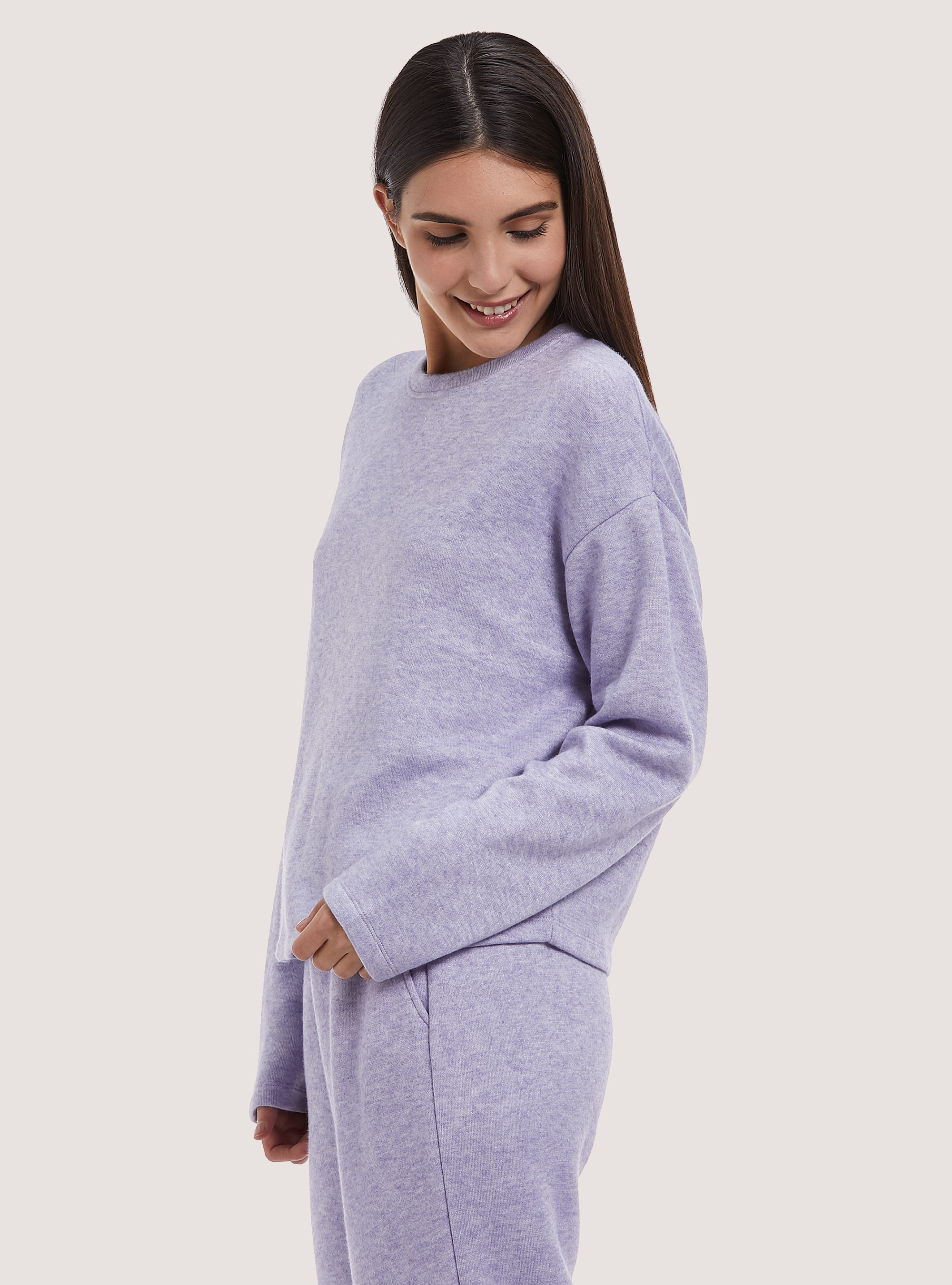 Solid colour soft touch sweatshirt, C4540 VIOLET