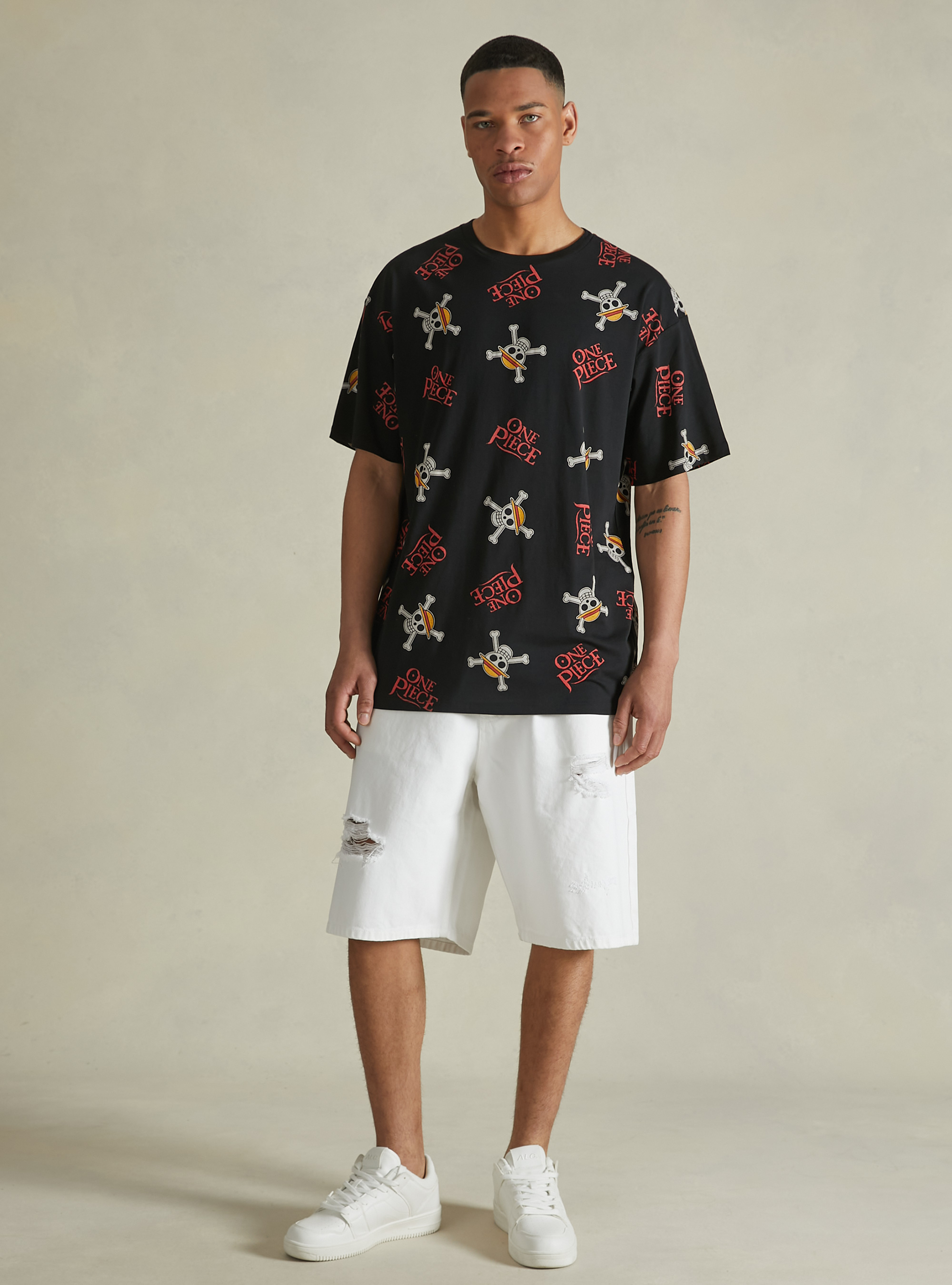 One Piece / Camiseta Alcott all over, BK1 BLACK