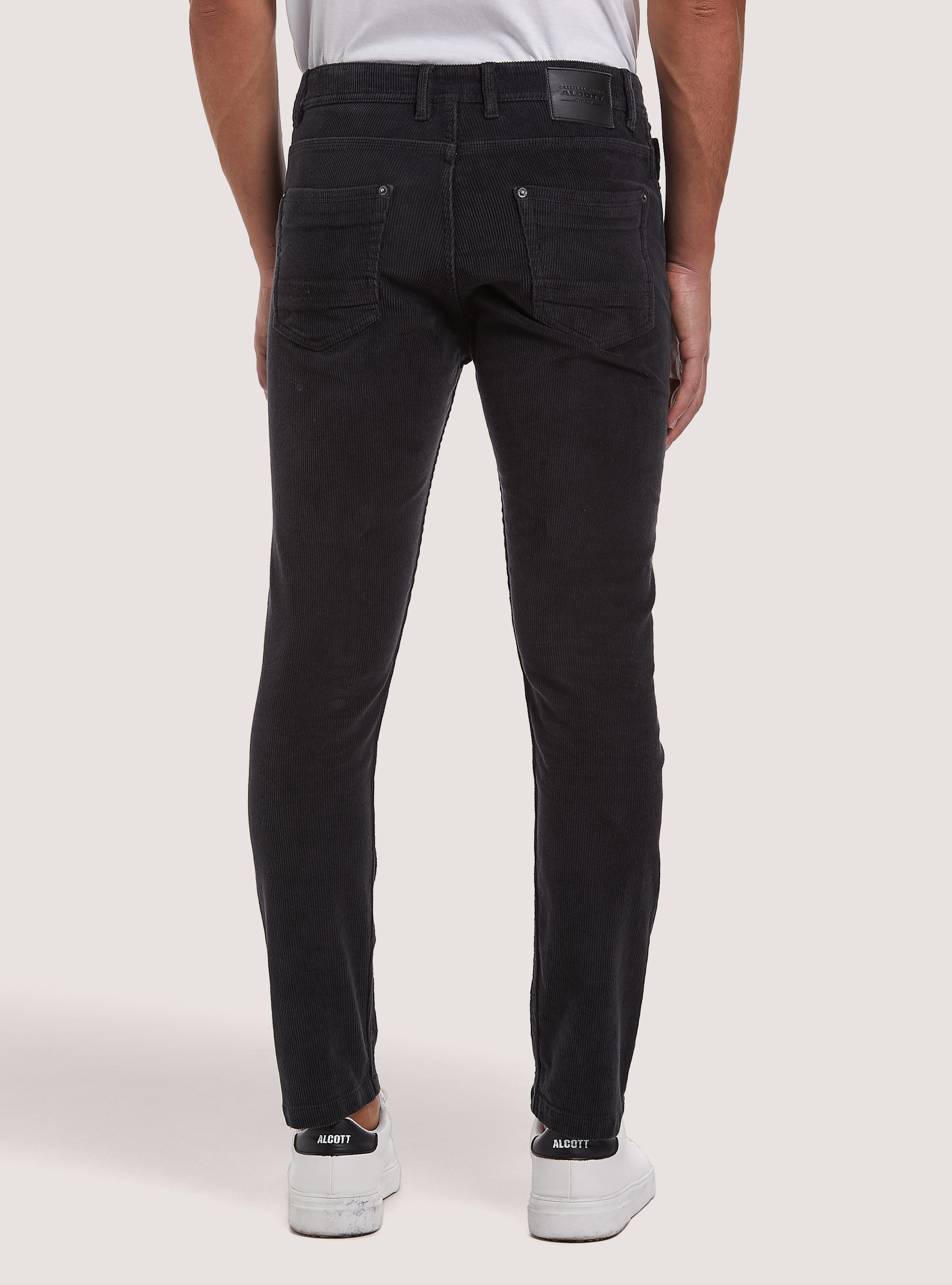 Pantaloni in velluto a coste skynny fit, GY1 GREY DARK