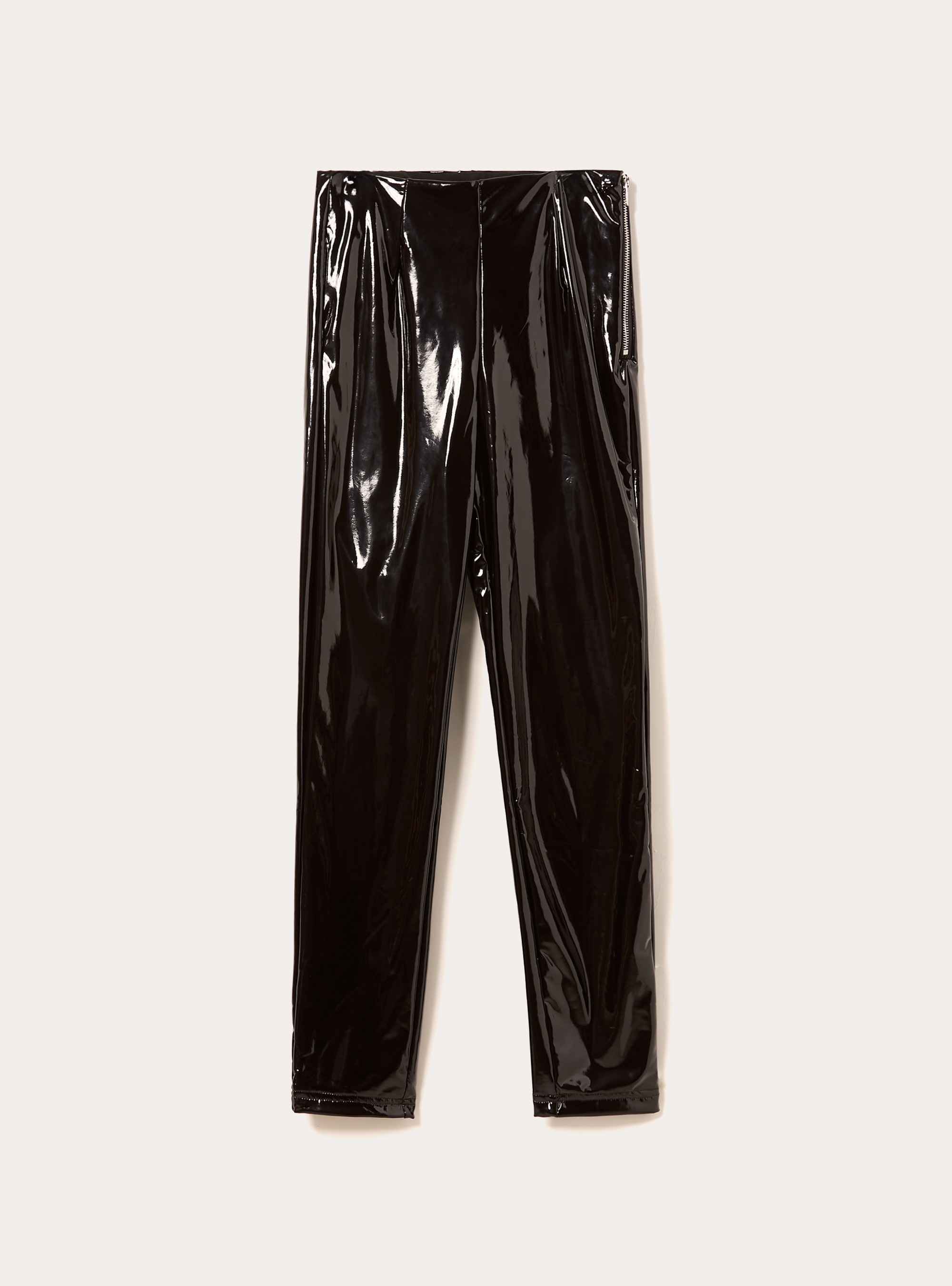 Leggings skinny in vinile termico, BK1 BLACK