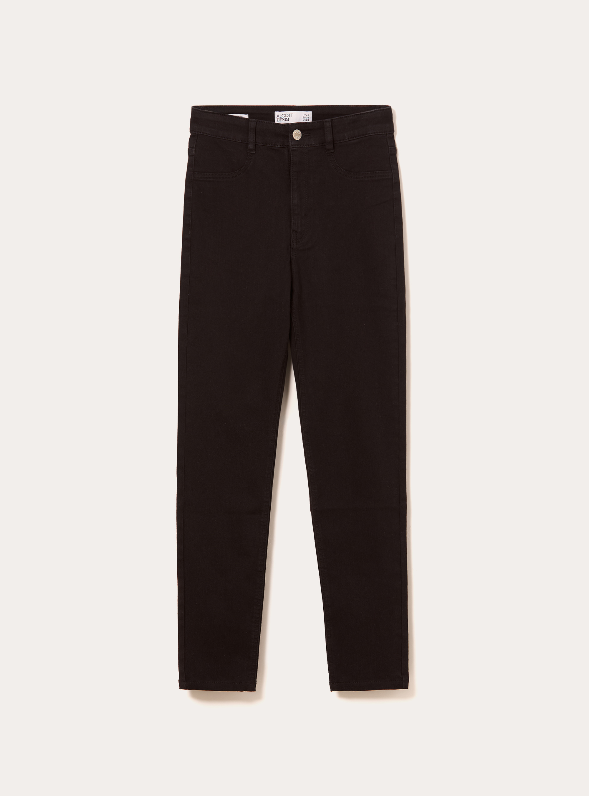 Stretch denim skinny jeans, BLACK
