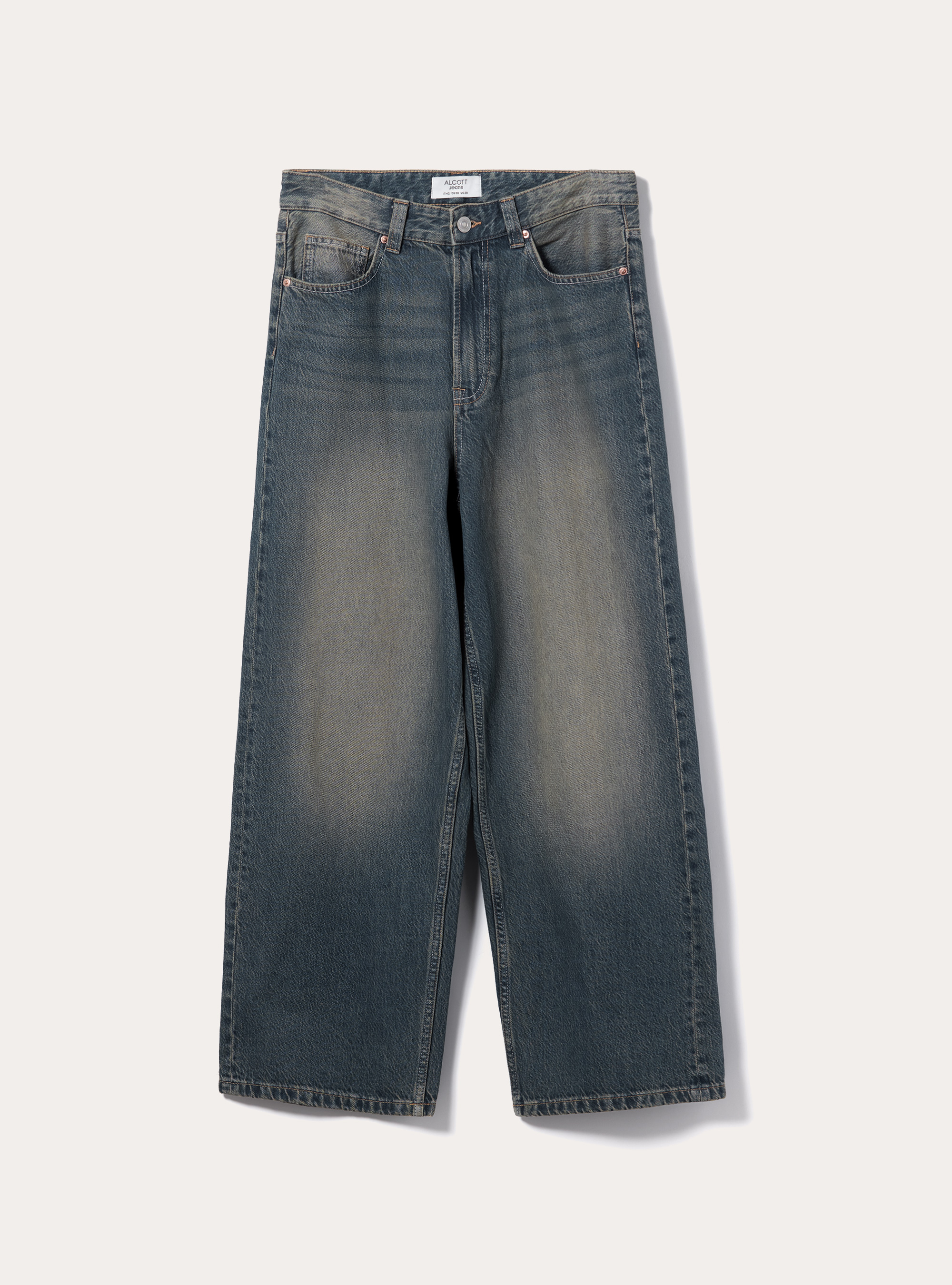 Jeans super baggy fit, D003 MEDIUM BLUE