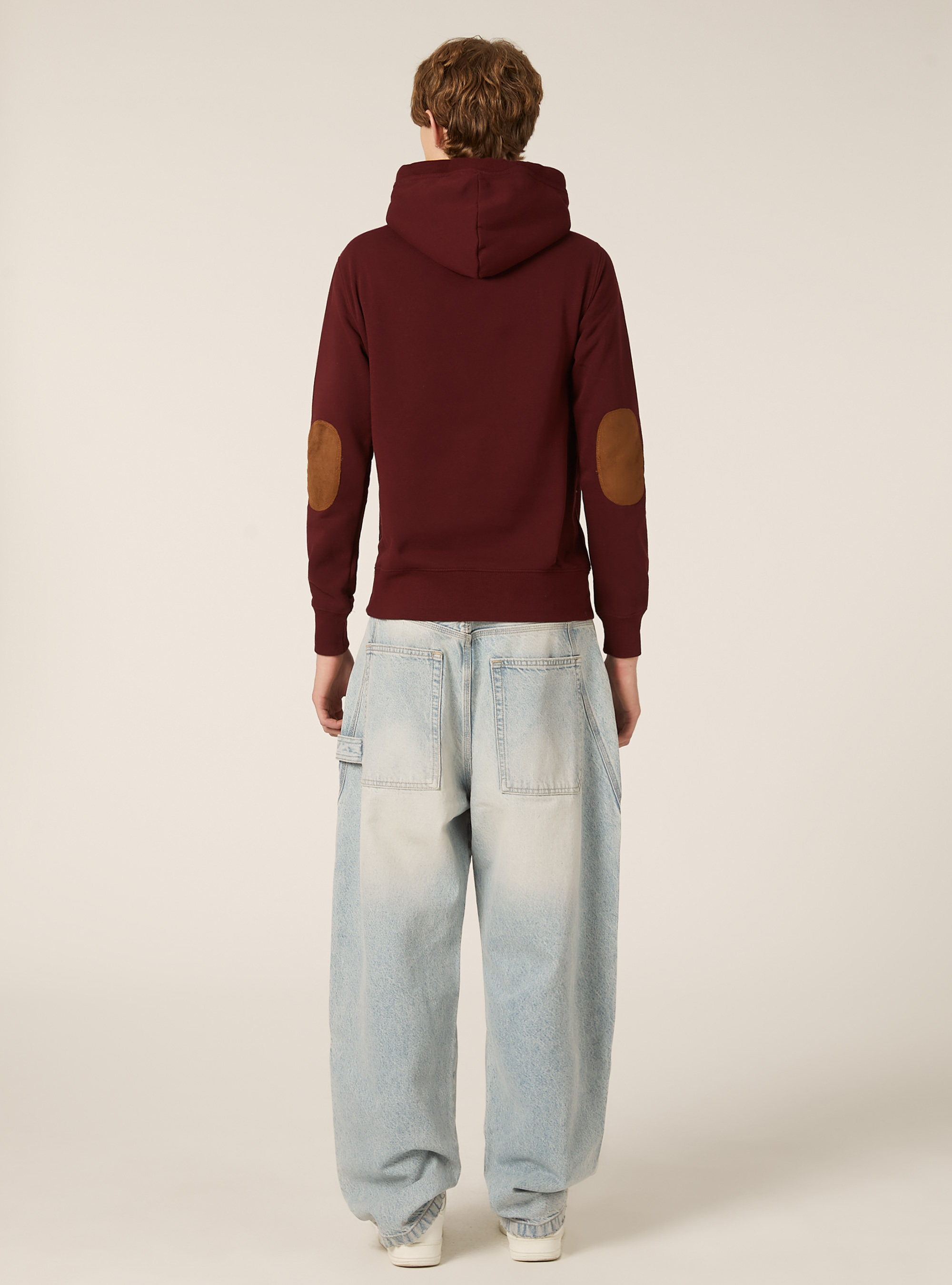 Kapuzenpullover aus Kunstfell, BO2 BORDEAUX MEDIUM