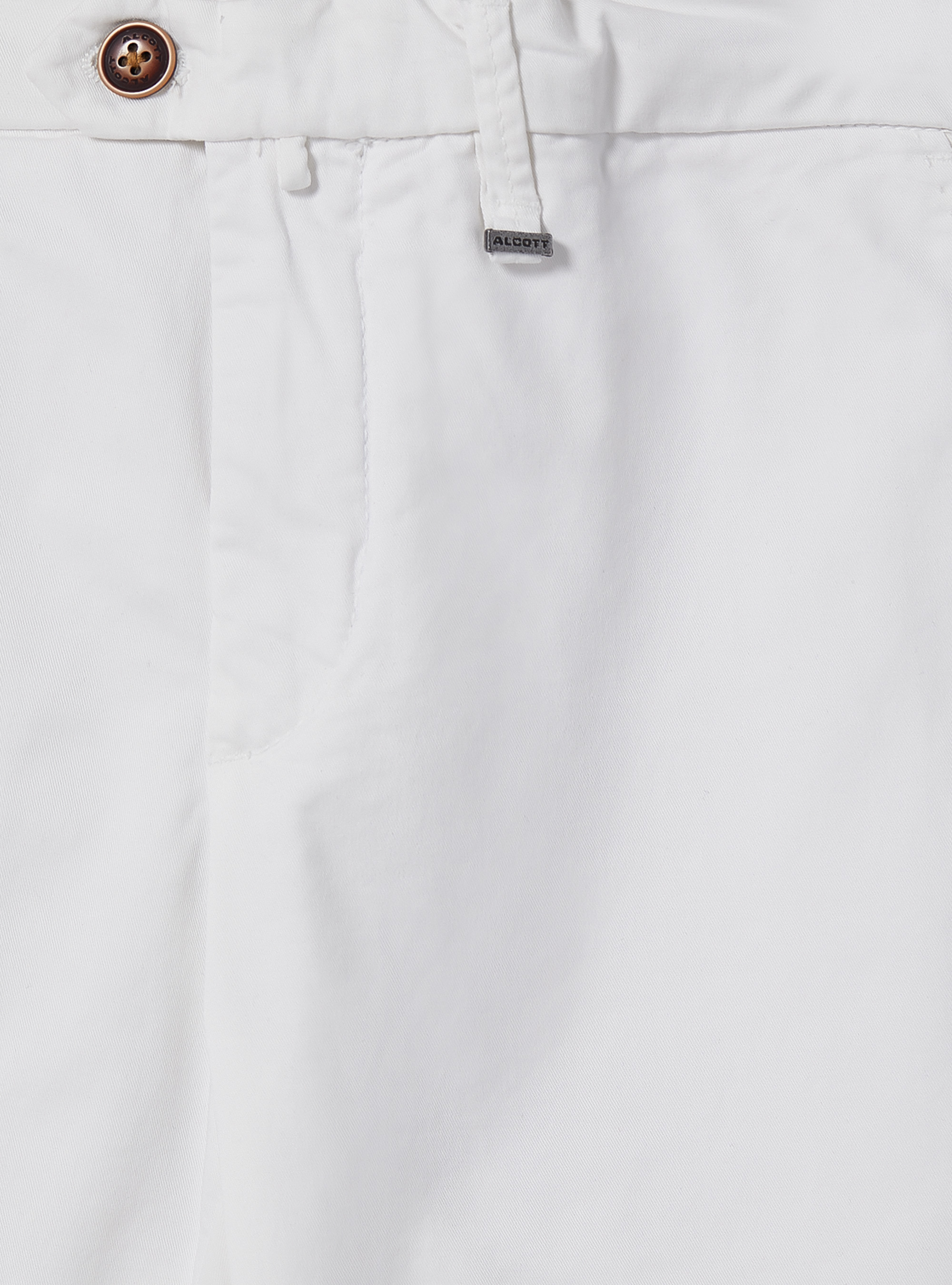 Pantalones chinos de sarga de algodón elástico, WH2 WHITE