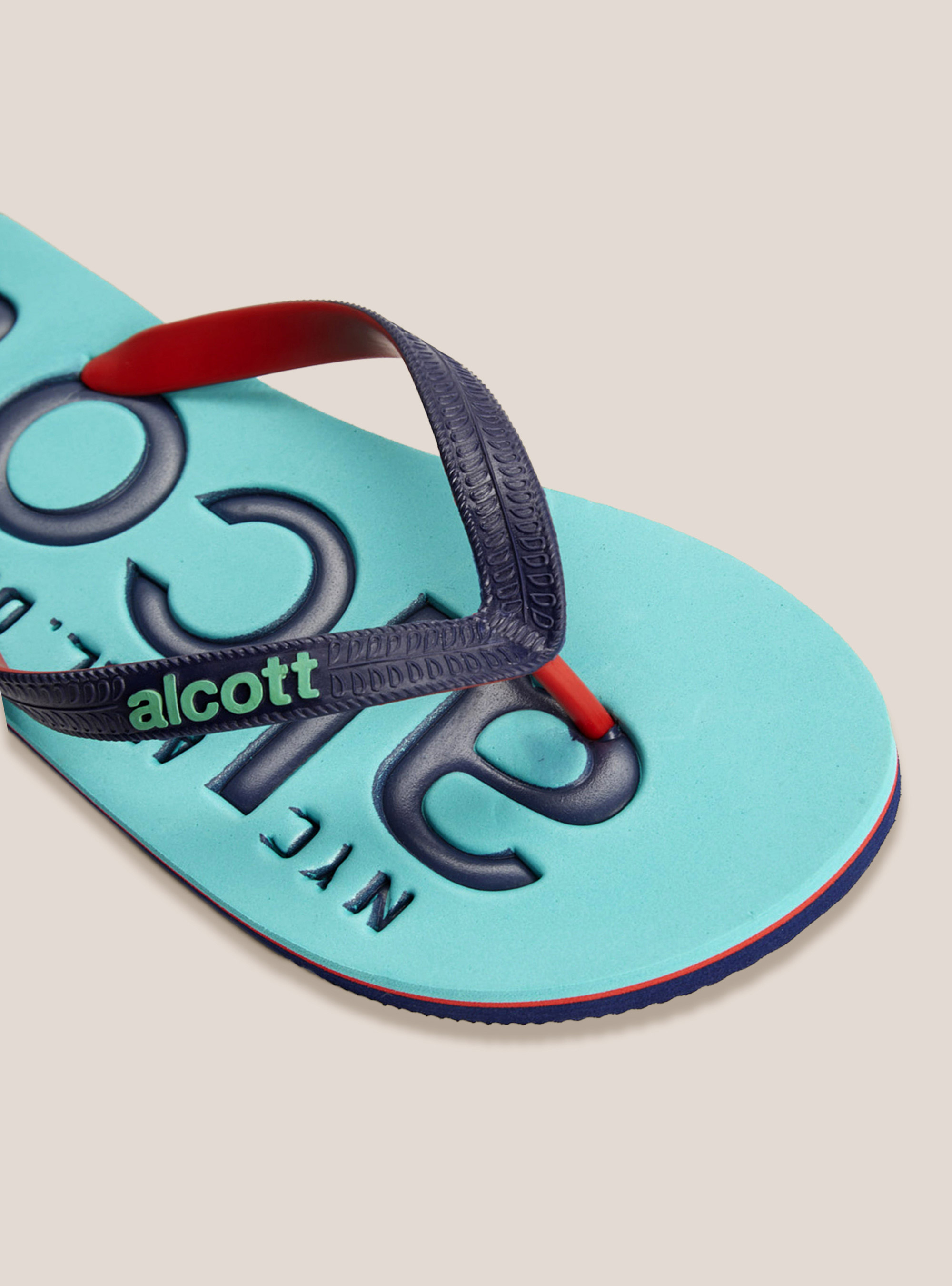 Infradito con logo, C6672 GREEN