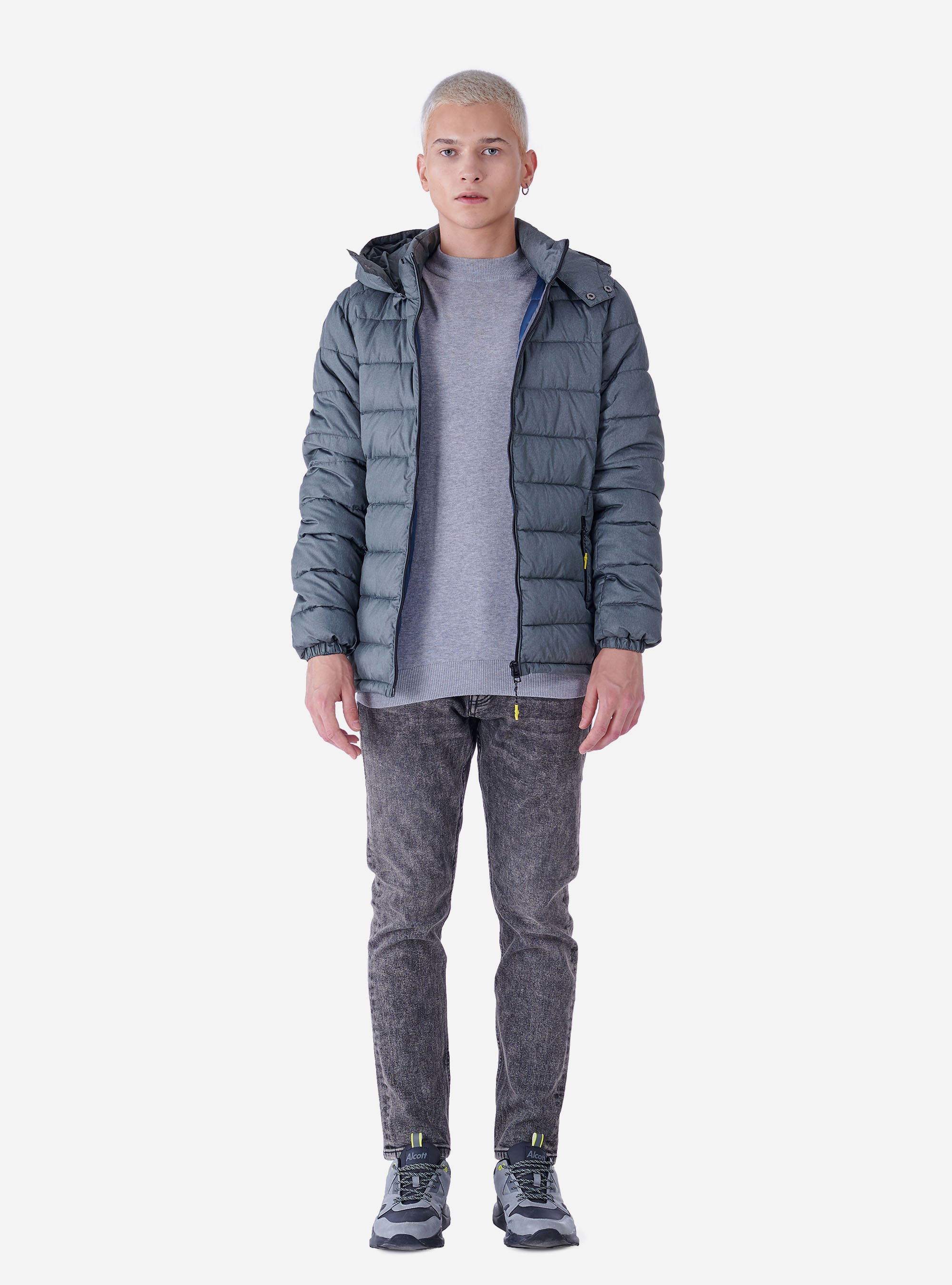 PULLOVER HALF-NECK, C143 LIGHT GREY M