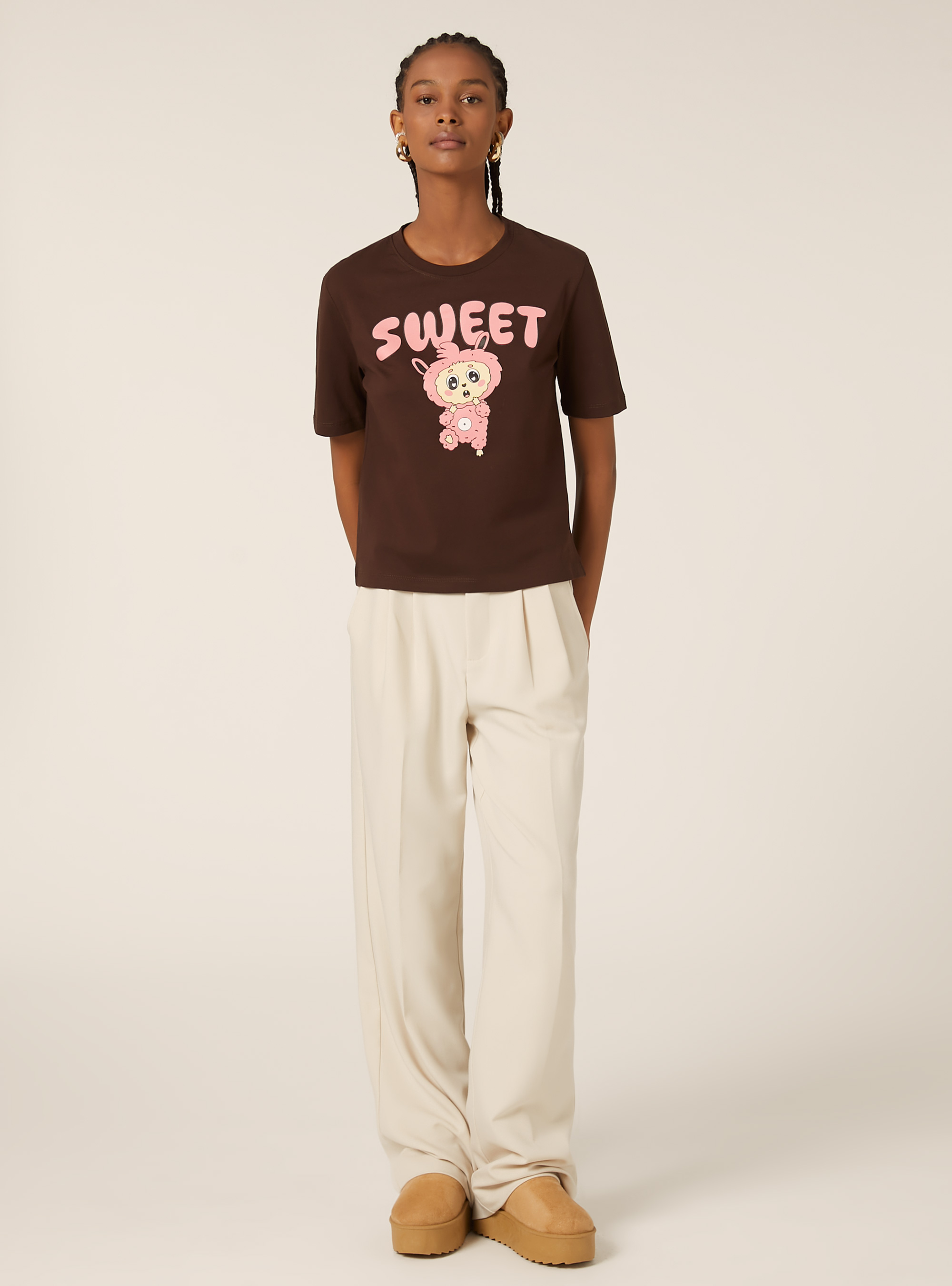 Camiseta The Little Monster Collection, BR1 BROWN DARK