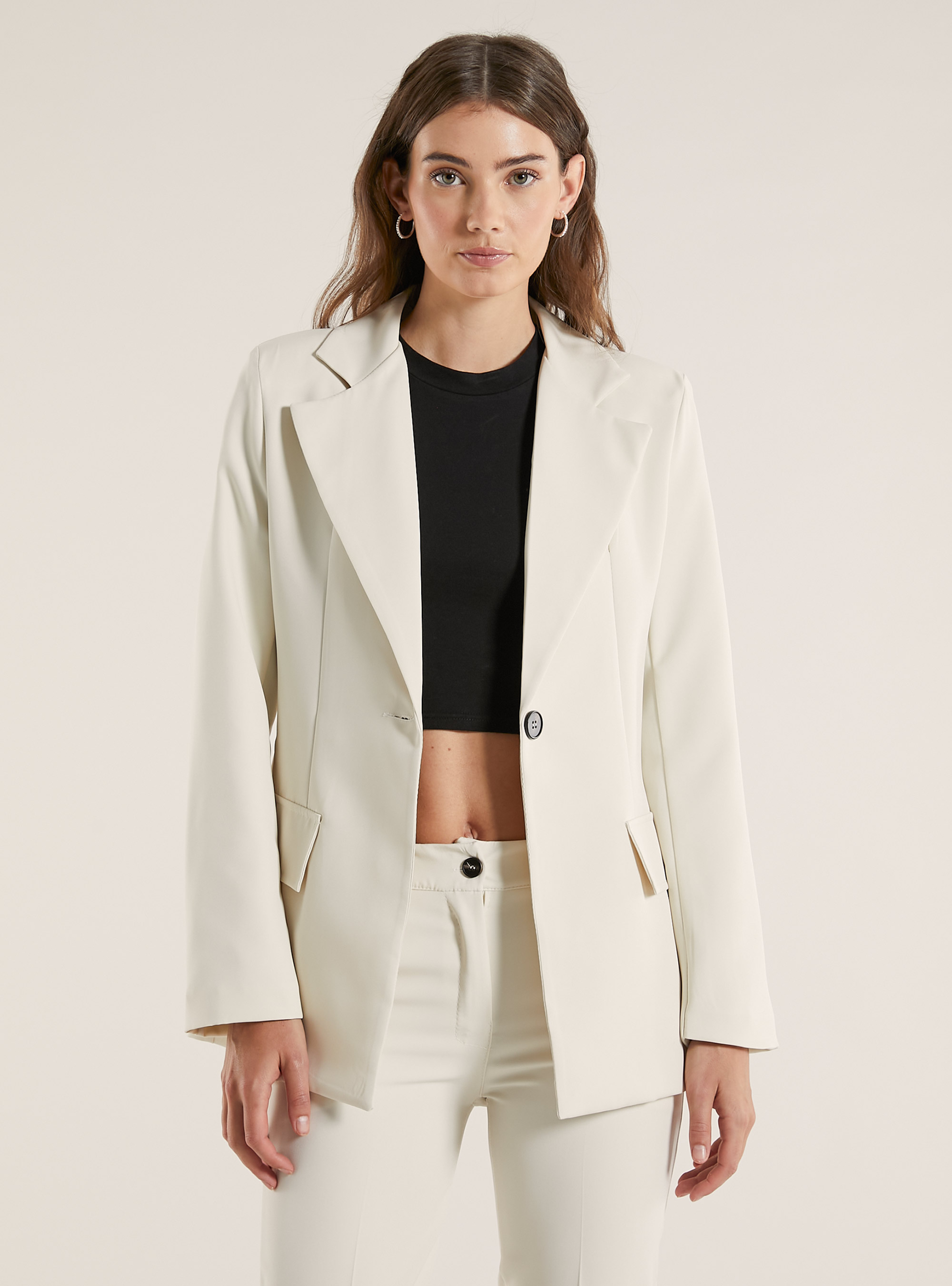 Single-breasted blazer, SA3 SAND LIGHT