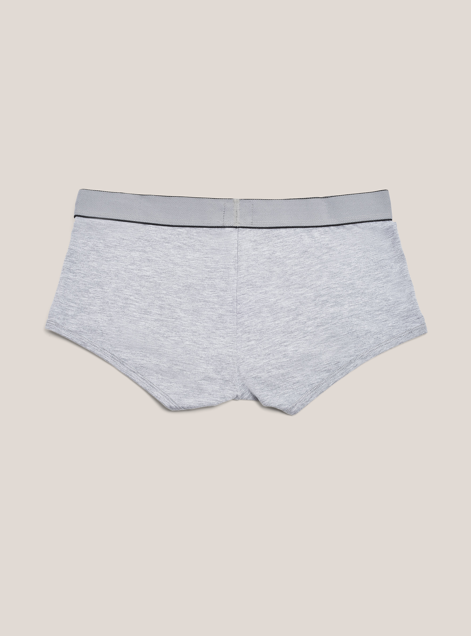 Boxer in cotone elasticizzato con logo, GRIGIO CHIARO MELANGE