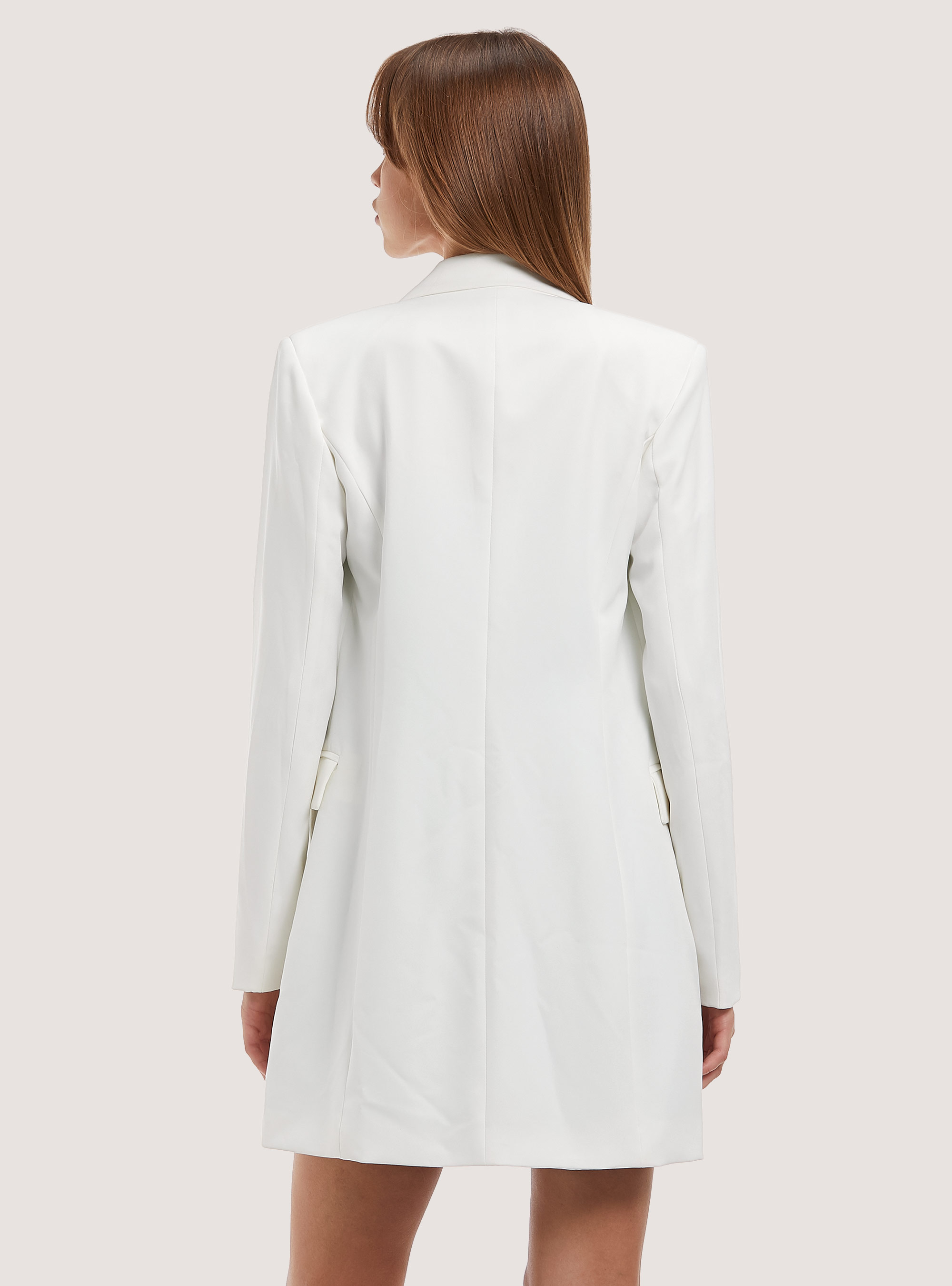 Long double breasted blazer, WH1 OFF WHITE