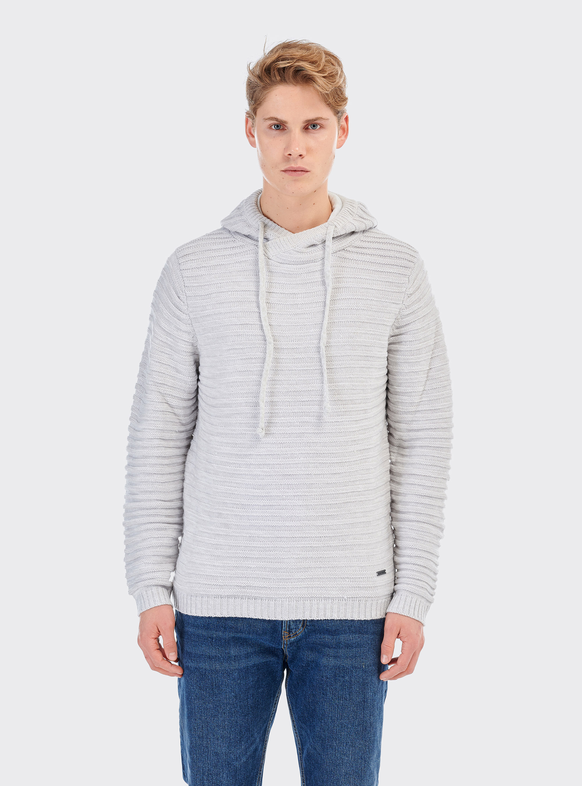 PULLOVER WITH HOOD, PEARL