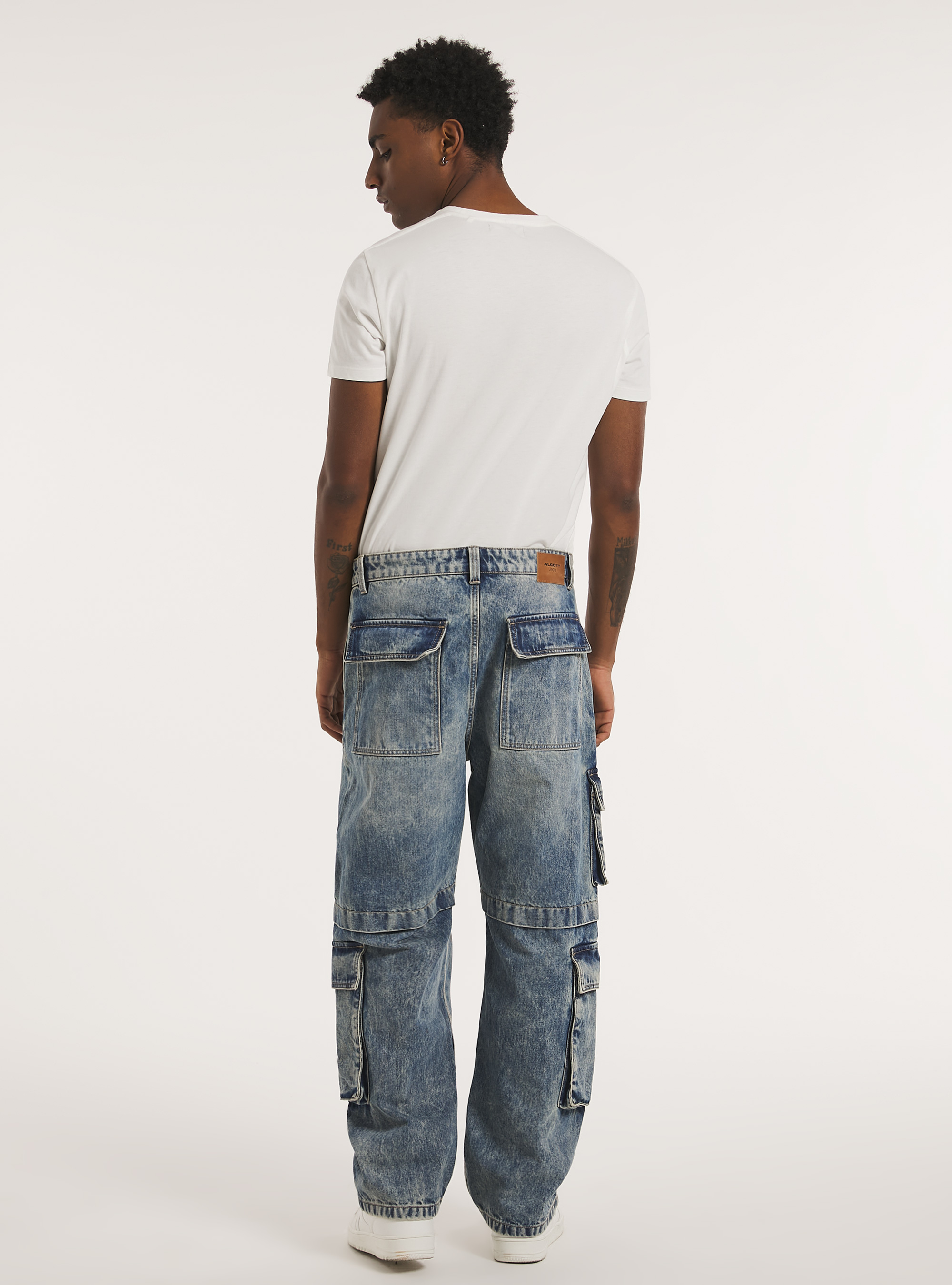 Relaxed fit cargo jeans, D005 LIGHT BLUE