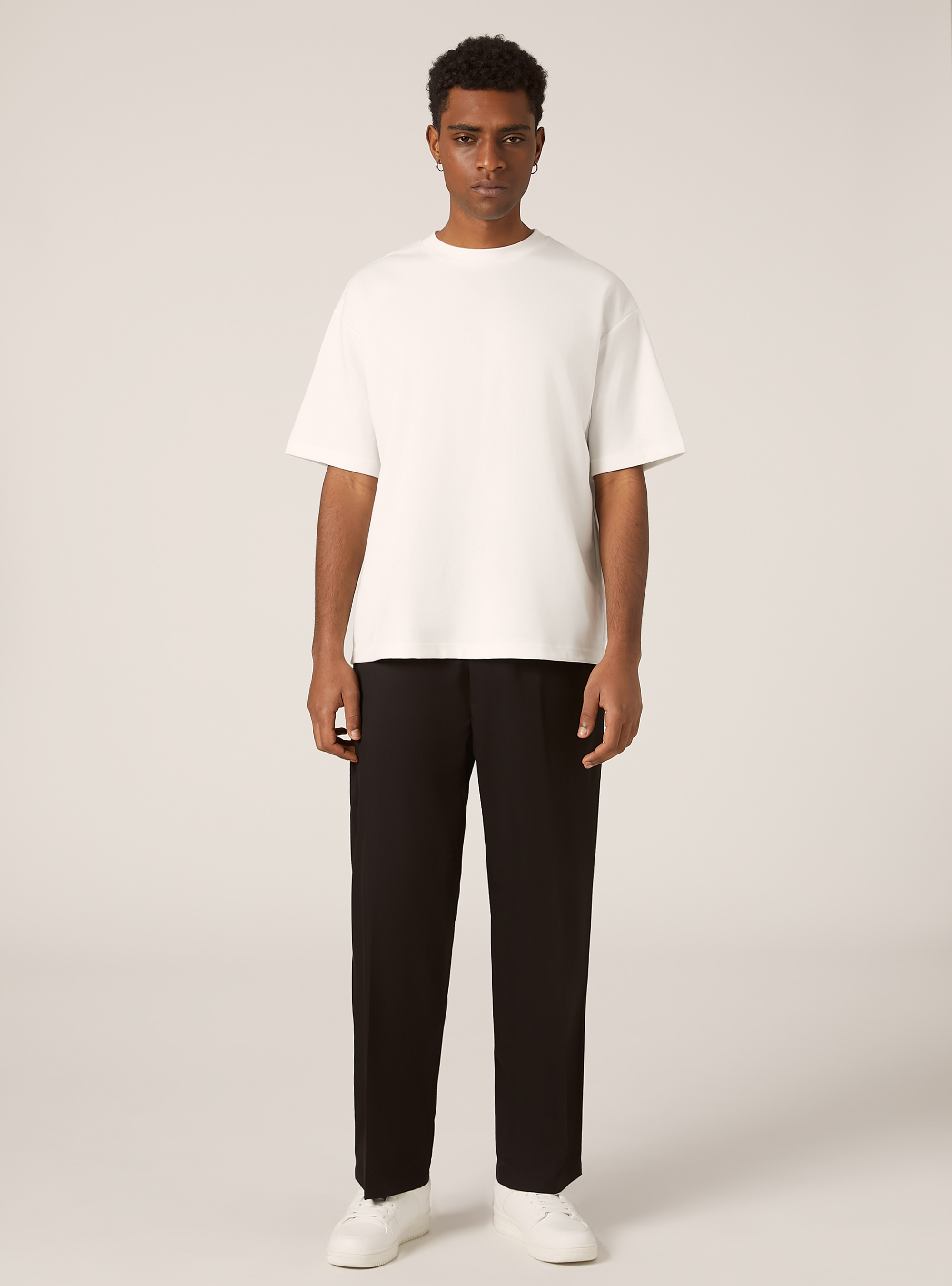 Loose fit soft trousers, BK1 BLACK