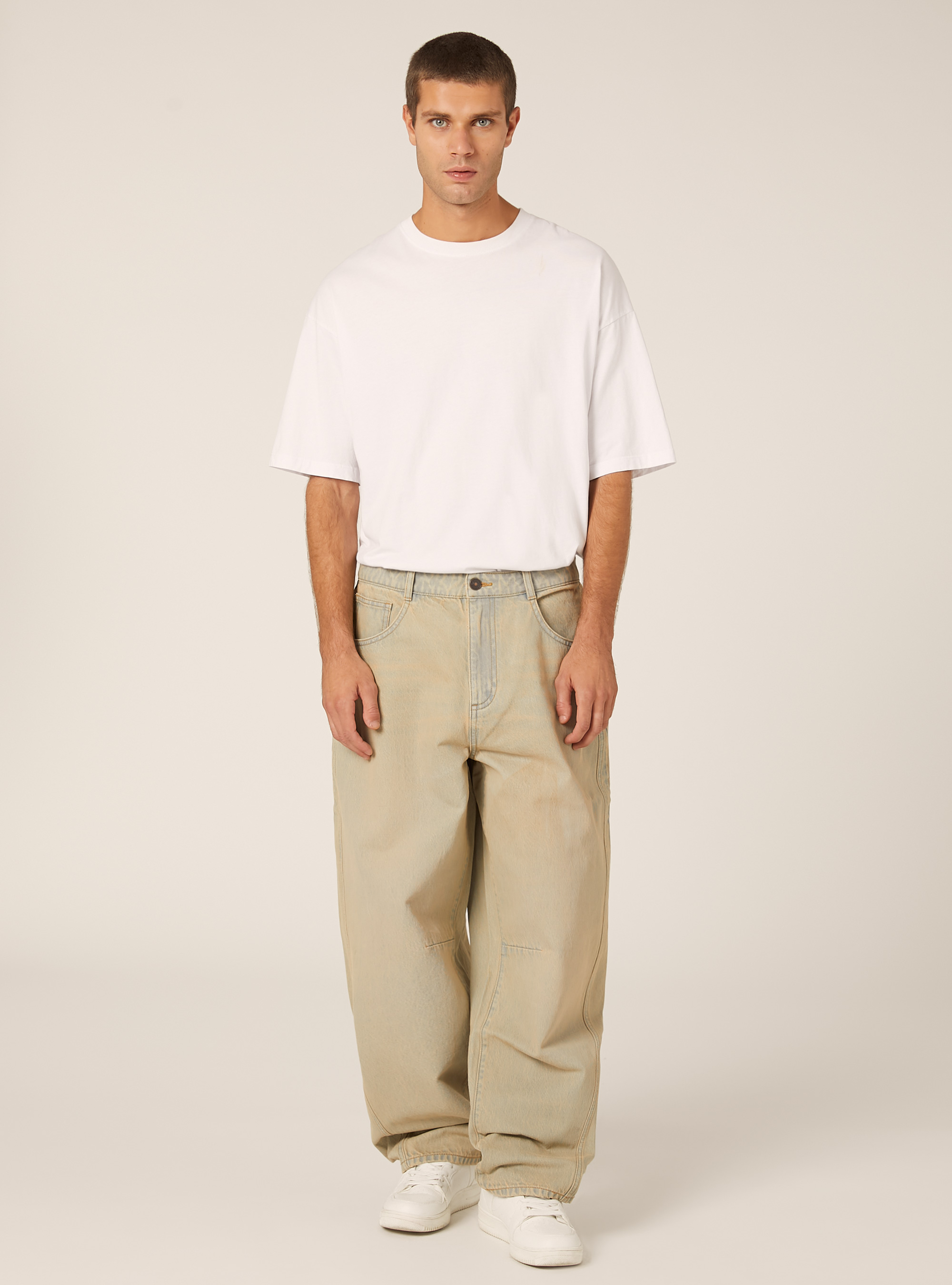 Jeans coupe ballon, D202 AZZURRE LIGHT OVERDYE