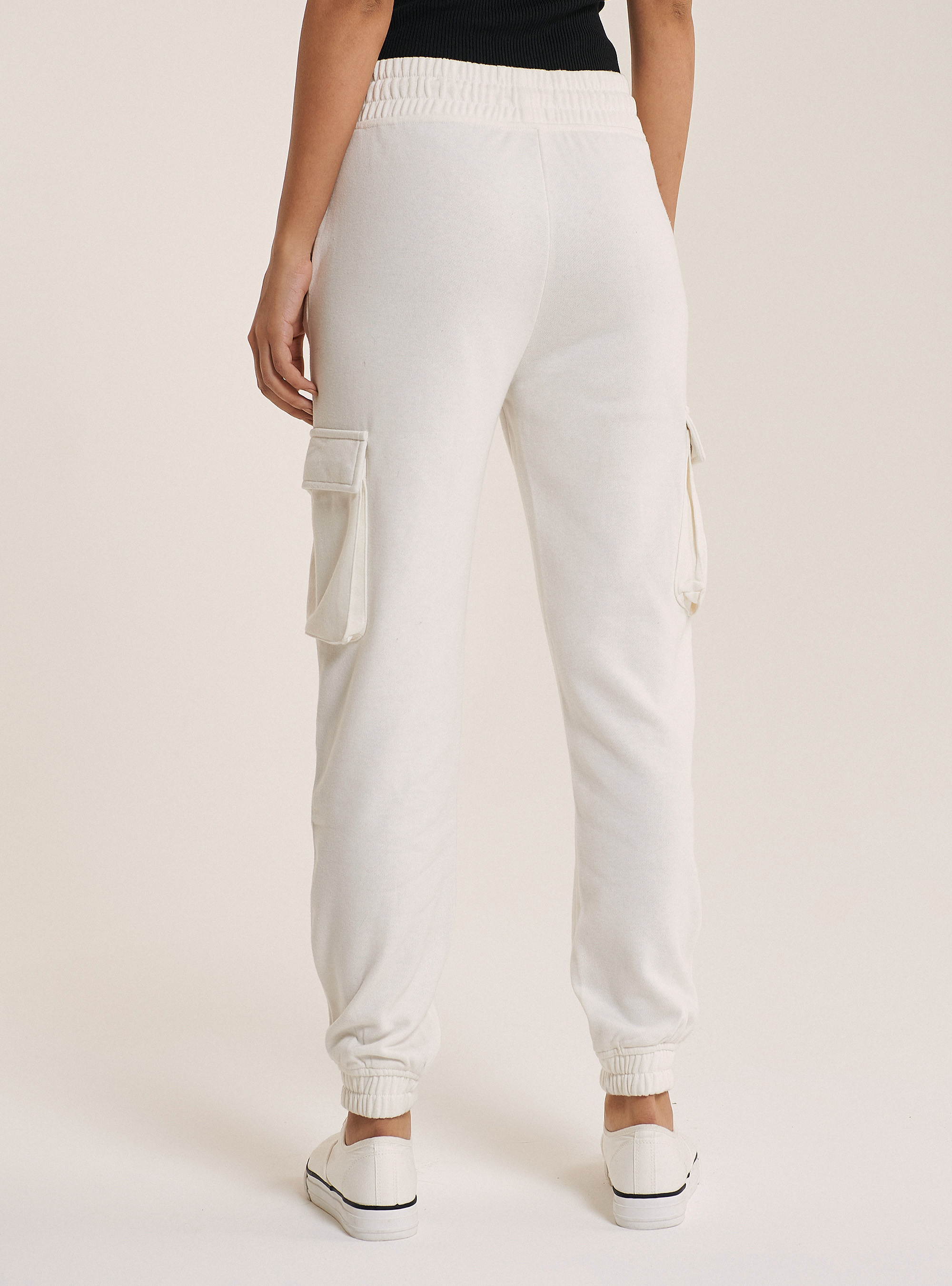 Jogger trousers with side pockets, WHITE