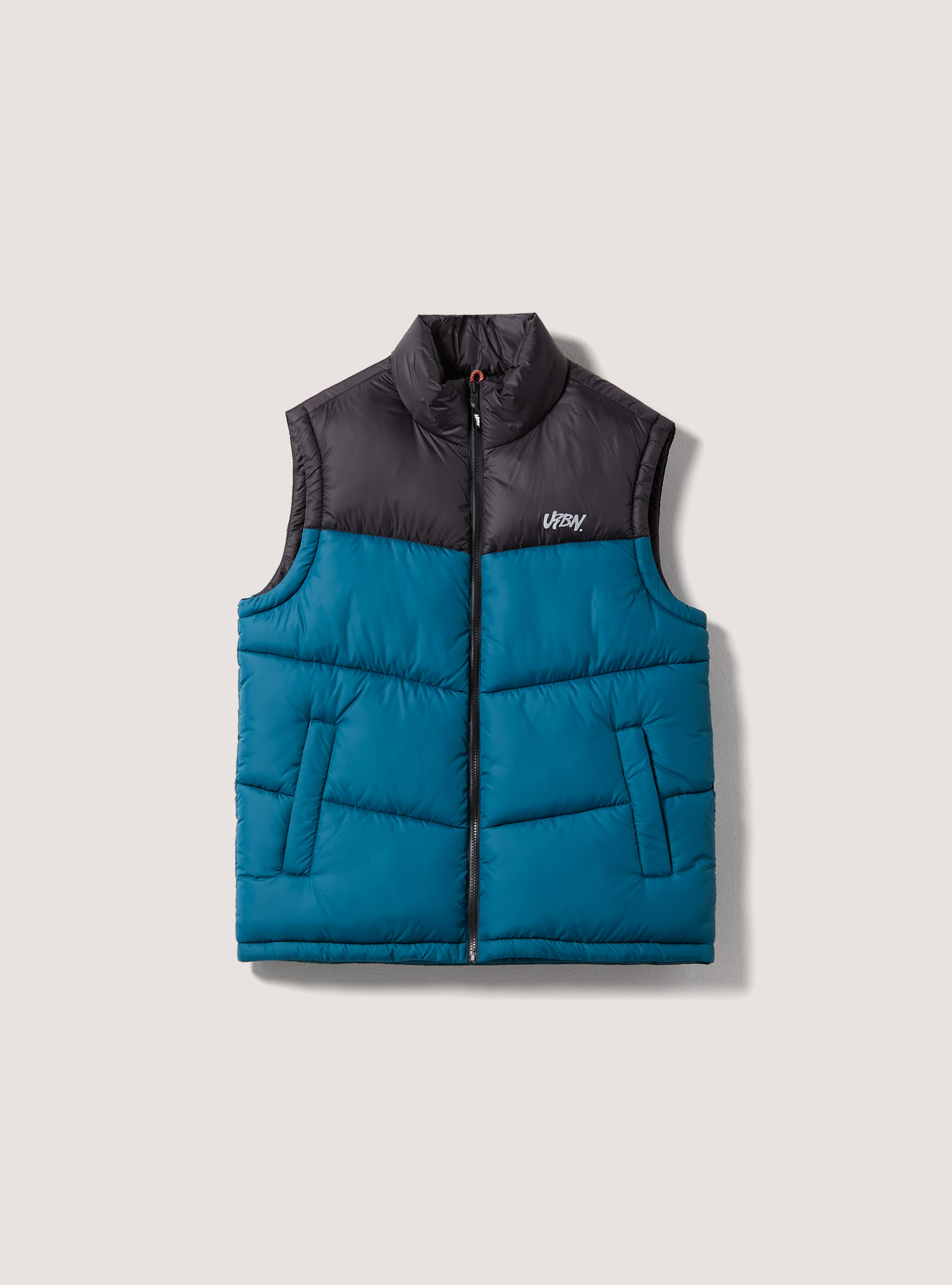 Colour block sleeveless with print, OB3 BLUE OIL LIGHT