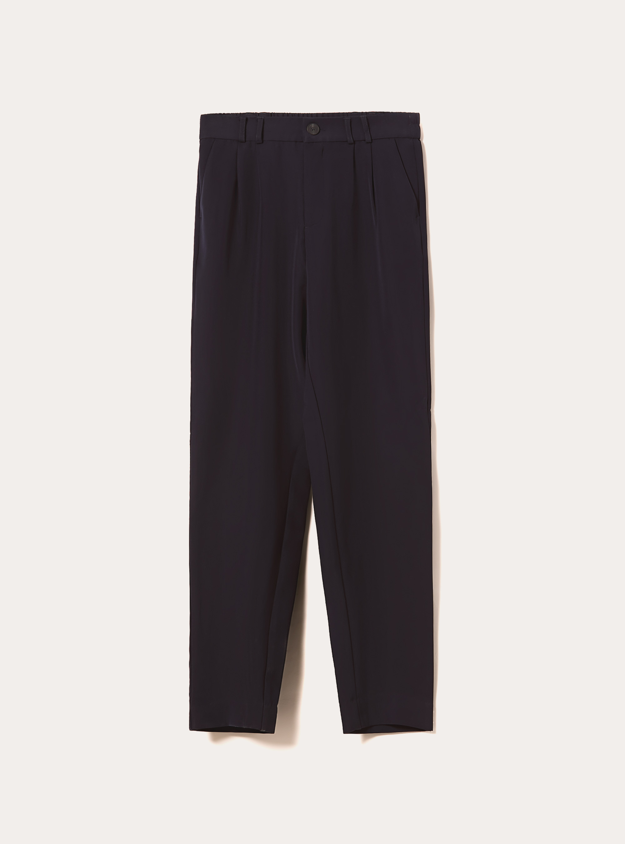 Regular fit trousers with pleats, NA2 NAVY MEDIUM