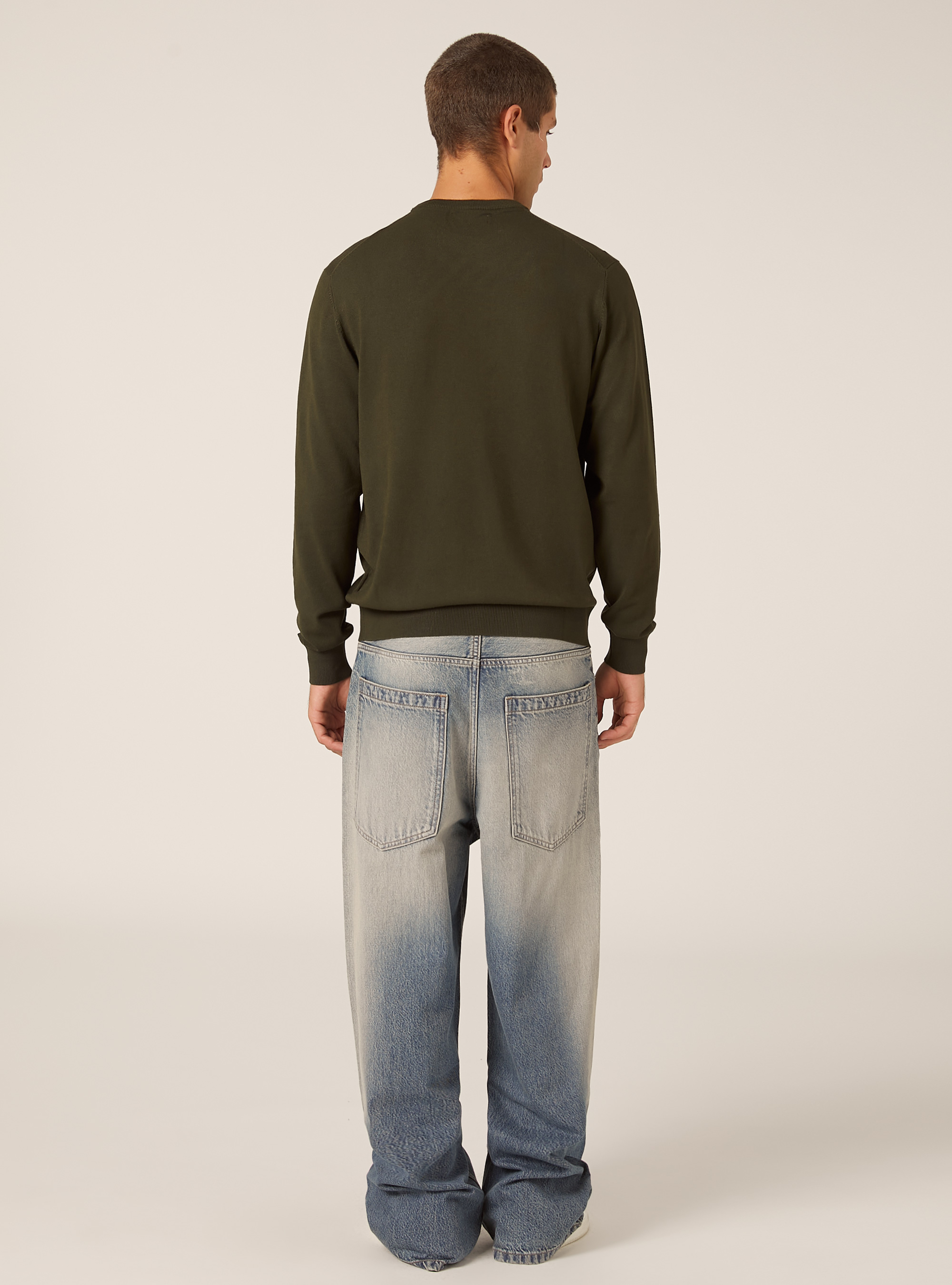 Jersey de cuello redondo de viscosa Ecovero, KY1 KAKY DARK