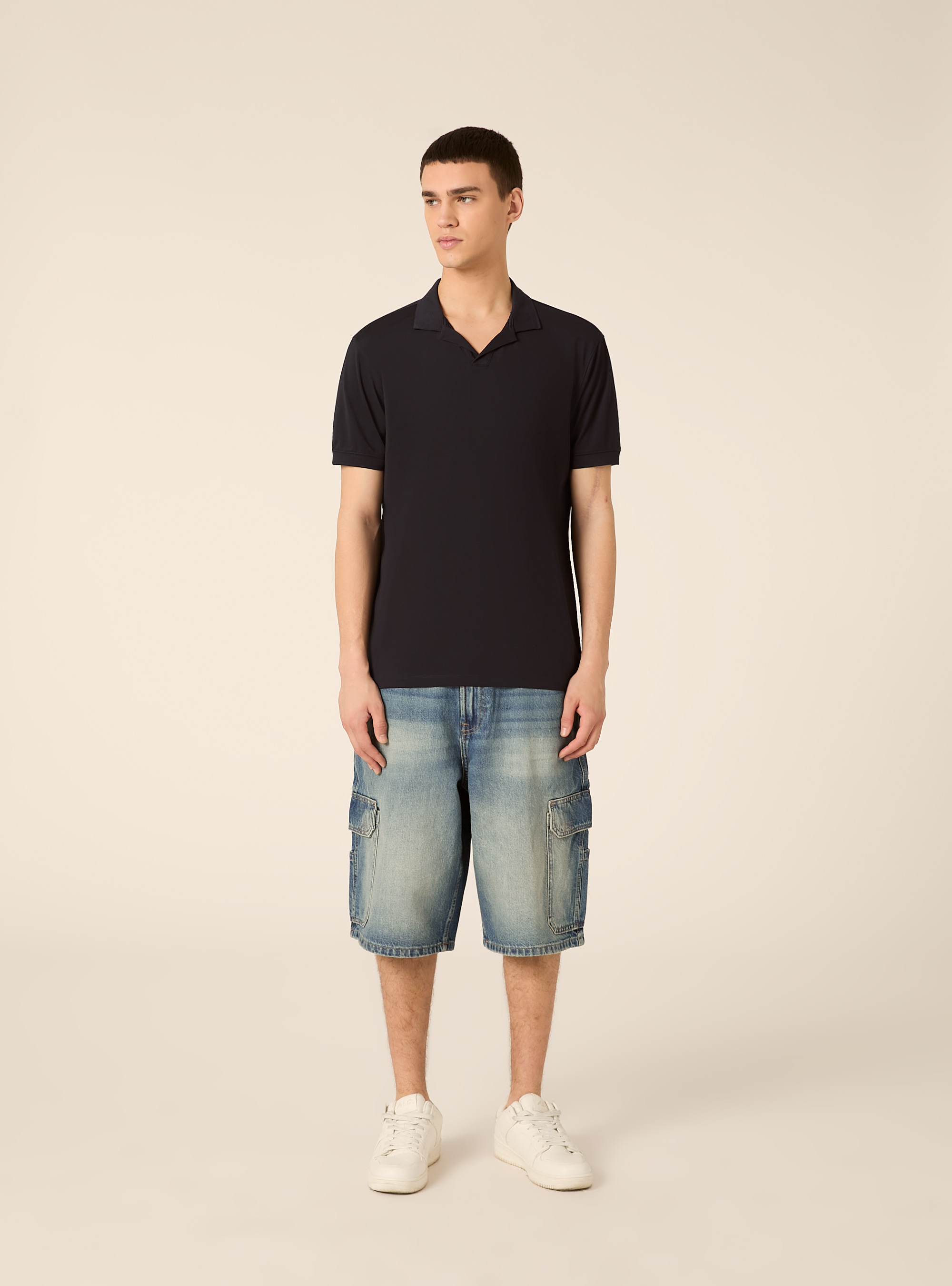 Polo AIRes en piqu&eacute; el&aacute;stico, NA1 NAVY DARK