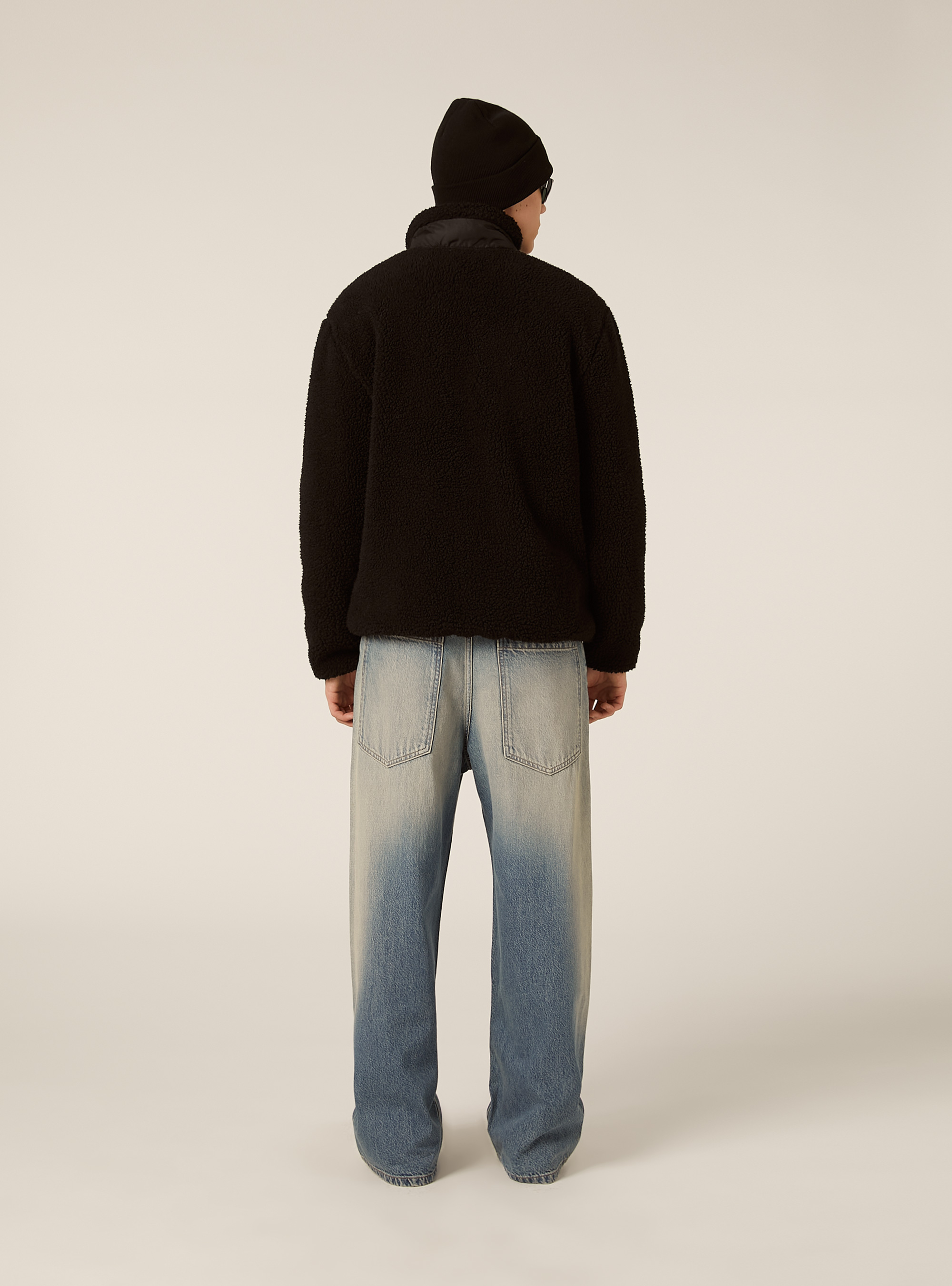 Giacca in pile, BK1 BLACK